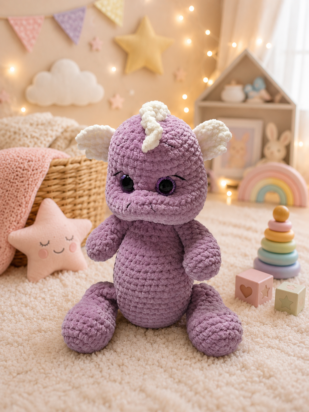 Crochet Lilac Dragon