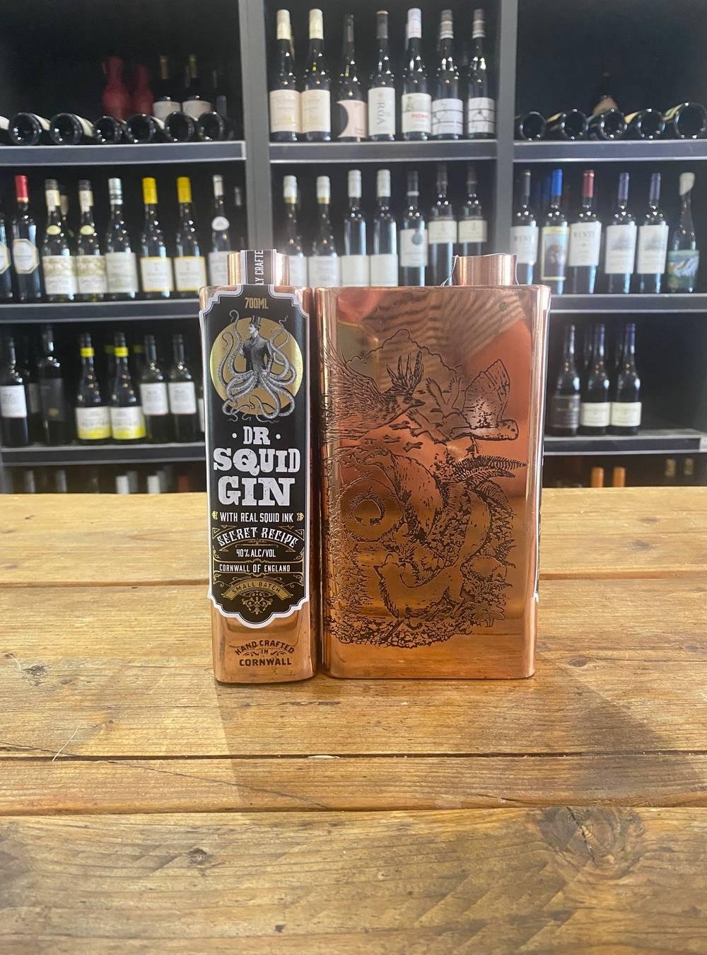 Pocket Full Of Stones Dr Squid Gin Copper Flask