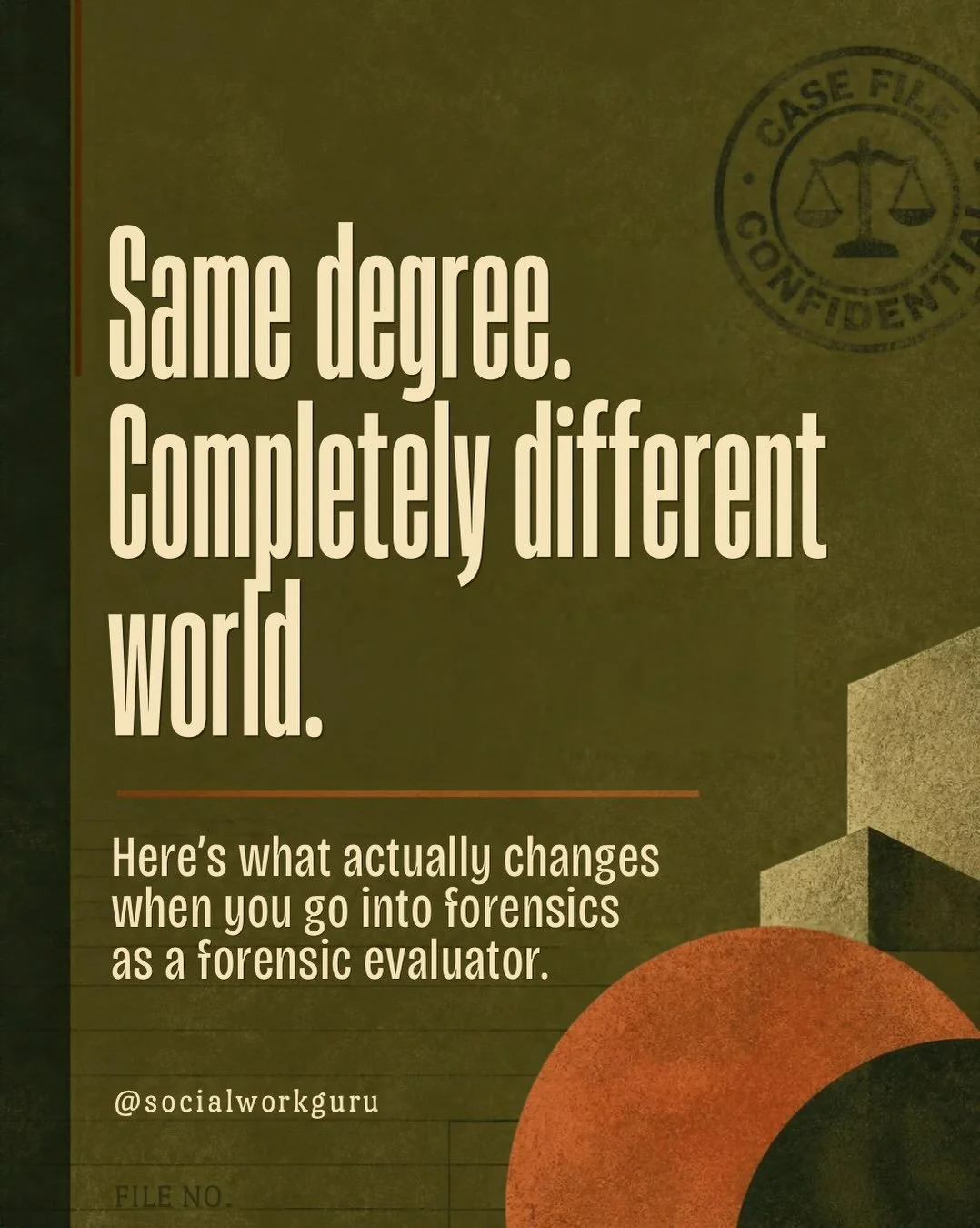 Same Degree, completely different world. Save this. Share it with a someone who thinks forensics is solely CSI work. #fyp #forensicsocialwork #socialwork #socialworkersofinstagram #forensicevaluations