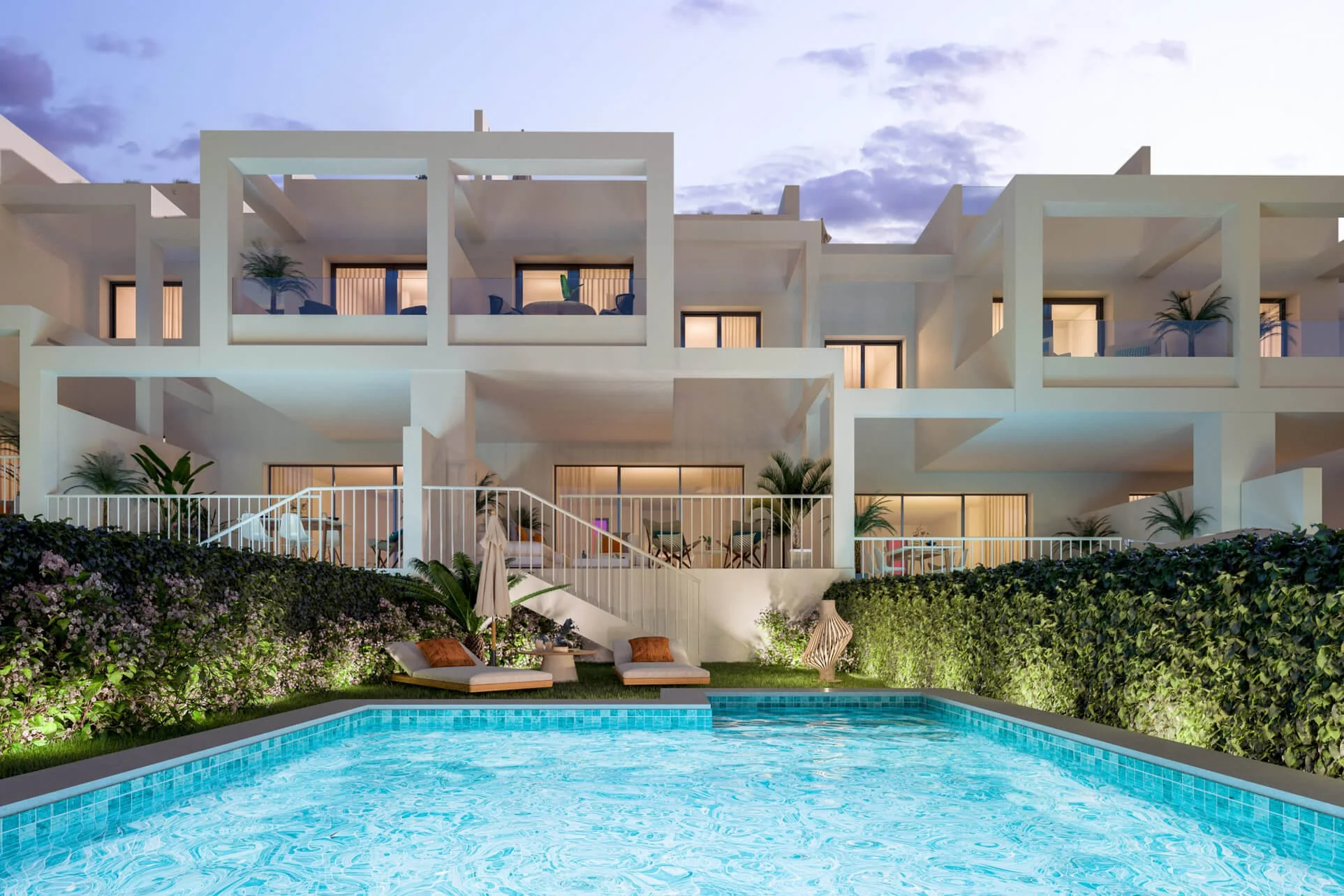 Golden View Manilva Pool Night KIWII.jpg