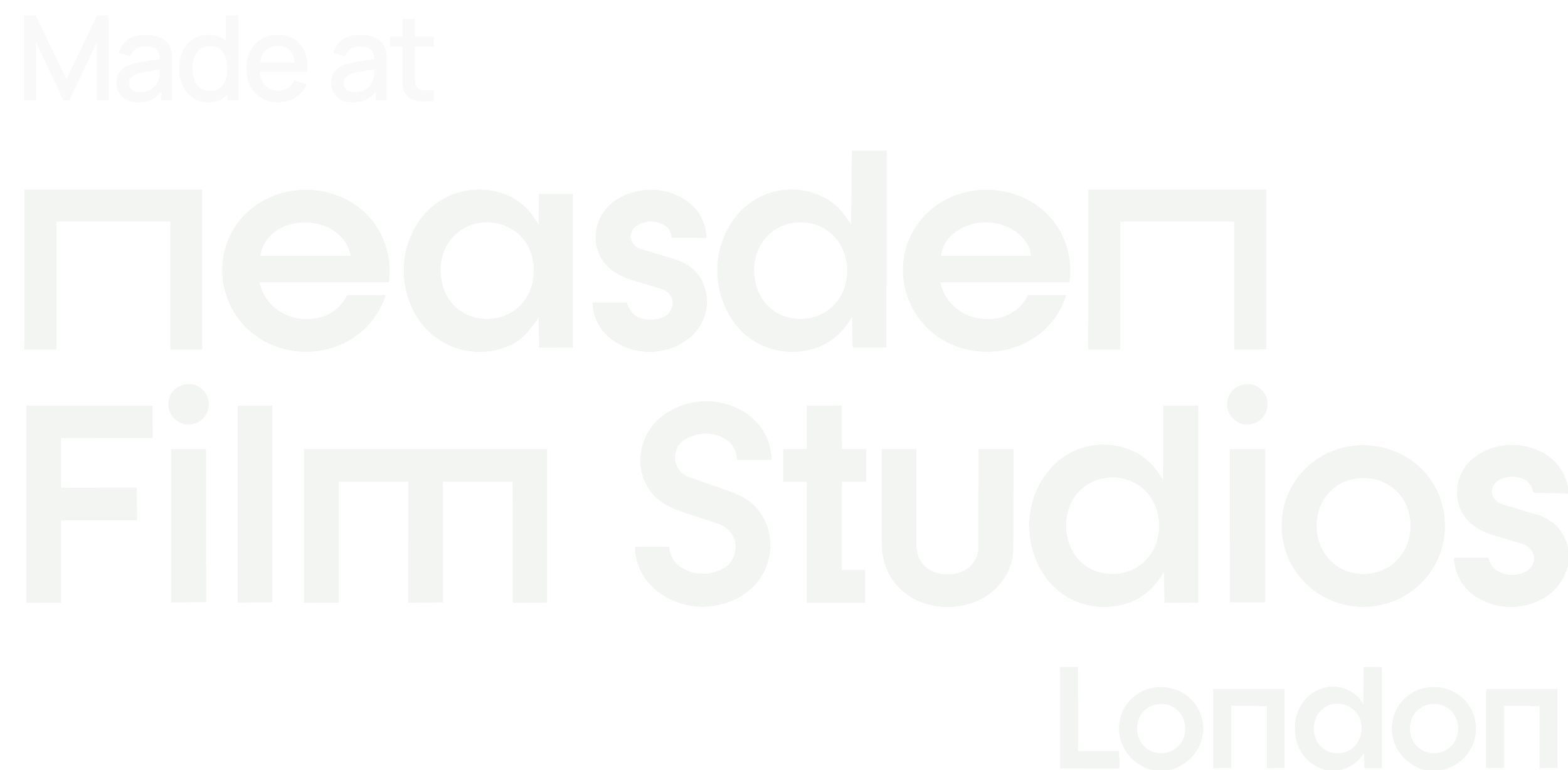 Text that reads "Made at Neasden Film Studios London" in large, bold letters.
