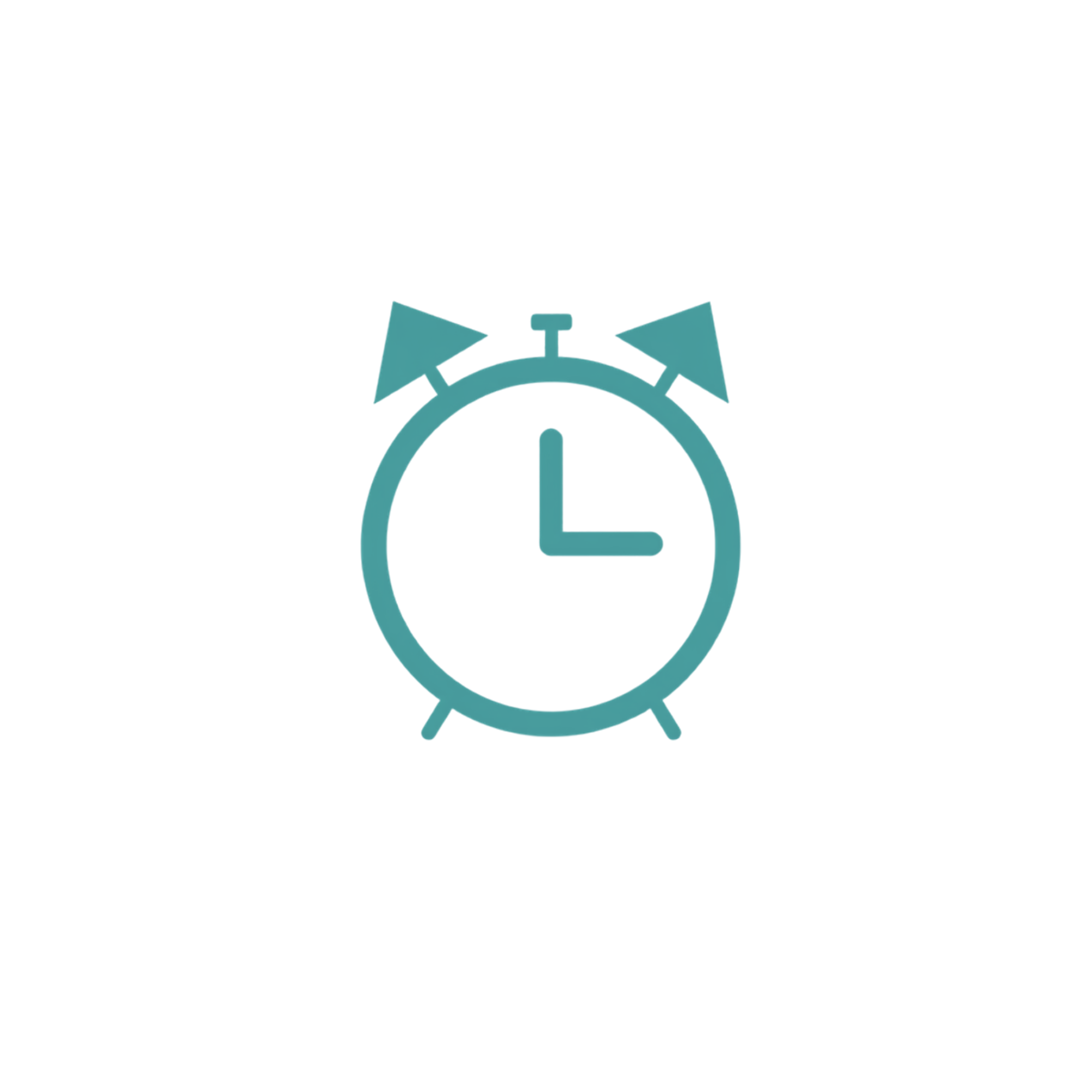 Clock icon with two arrows pointing upwards, representing time.
