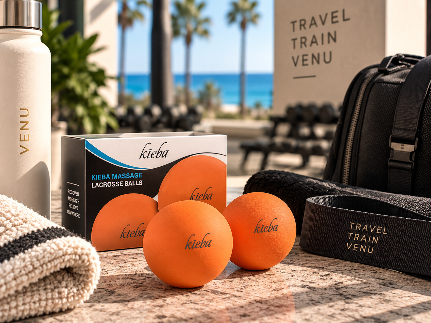 KIEBA MASSAGE LACROSSE BALLS: 

Compact trigger-point recovery that takes up virtually no room in your luggage.