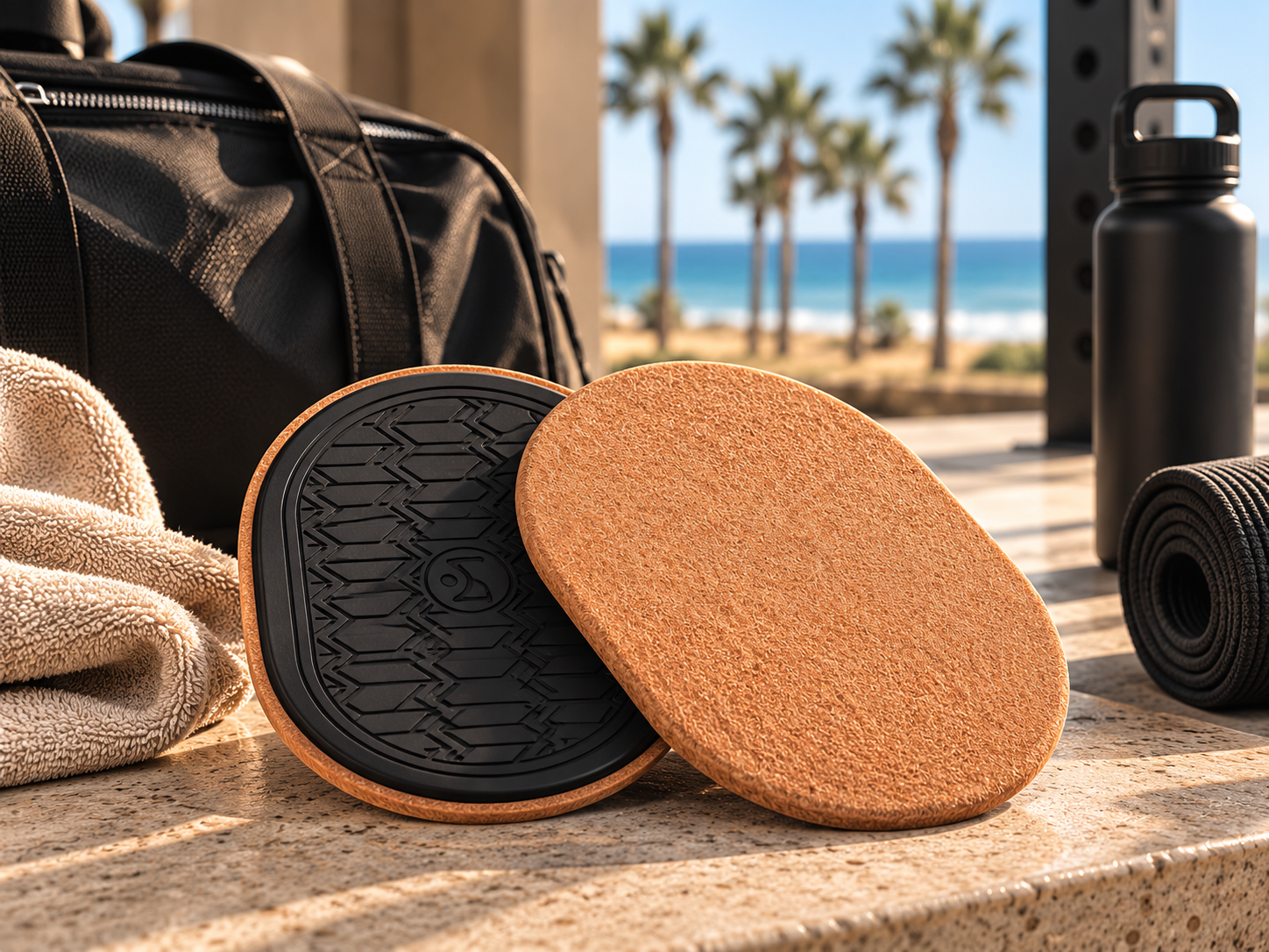 CORE TRAINING SLIDERS: 

Lightweight, packable support for core, strength, and lower-body training on the go.