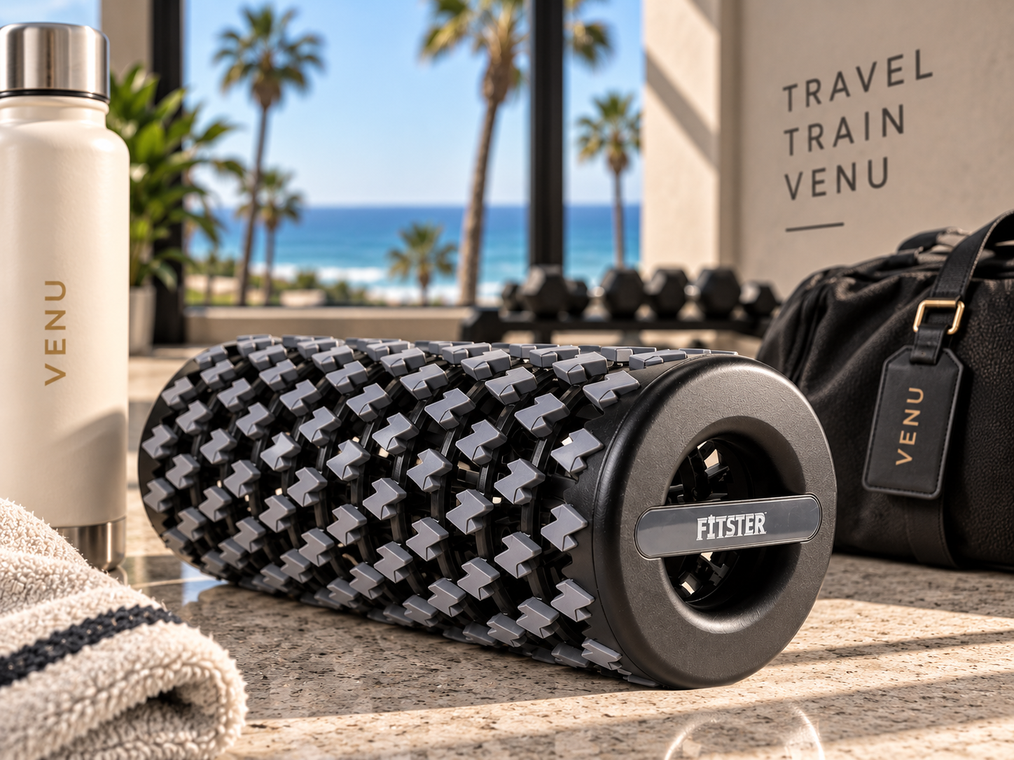 FITSTER COLLAPSIBLE FOAM ROLLER: 

Full-size recovery that collapses down for easier packing and travel.