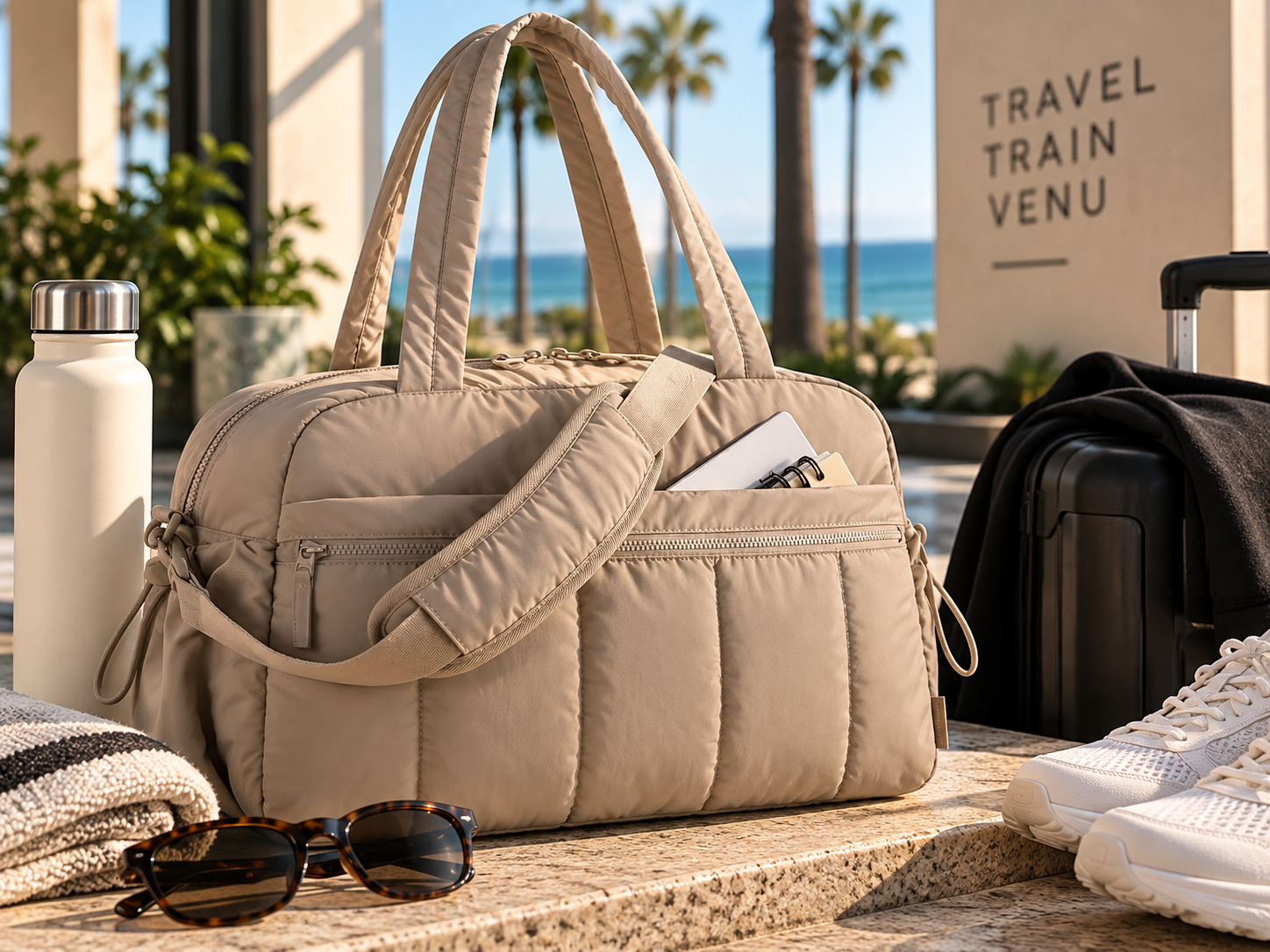 BAGSMART TRAVEL DUFFLE: 

Lightweight, carry-on-friendly storage that moves easily from travel day to training day.