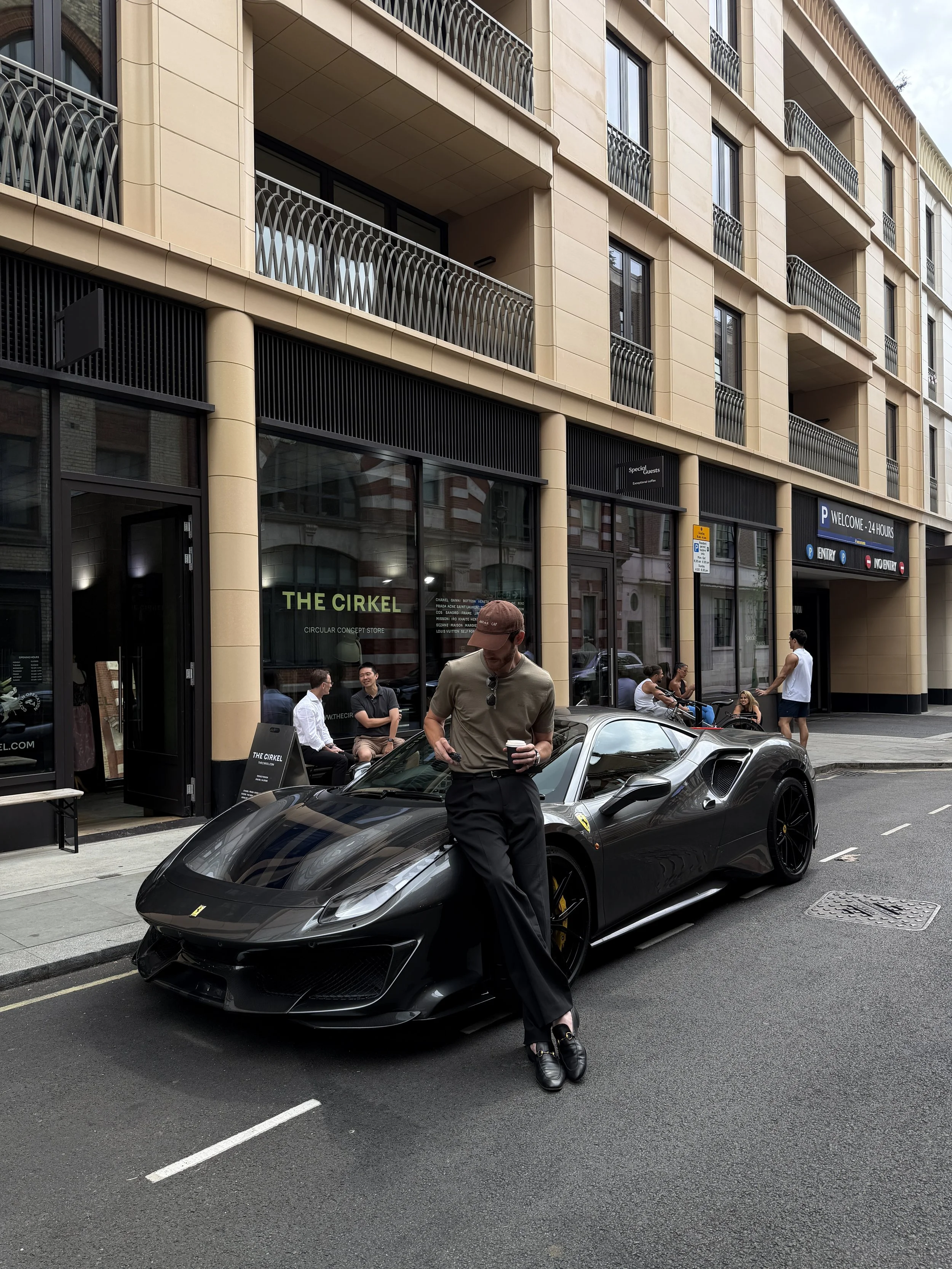 Miro next to his Ferrari 488 Pista