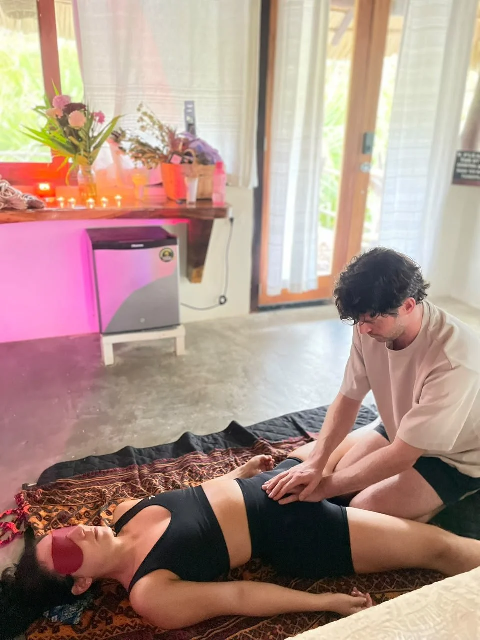 Sesión de masaje en pareja privada