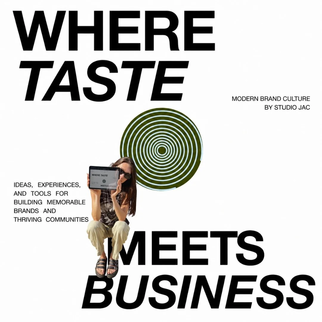 the new studio jac🤸🏻&zwj;♀️ a creative studio exploring modern brand culture through media, experiences, and community.

where taste meets business

the new website is live! make sure you check out The Taste Test, studio jac&rsquo;s framework for e