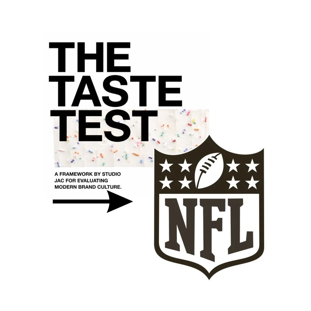 the taste test: @nfl edition 🏈

clarity: 5/5
the NFL has an incredibly clear identity. even as it expands into music, fashion, creators, and entertainment, everything still points back to football instead of distracting from it.

cultural relevance: