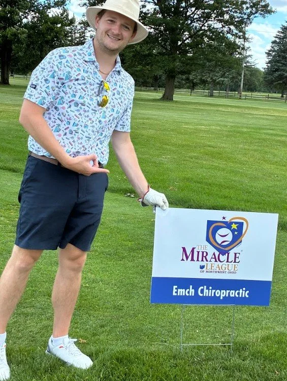 Dr. Will Emch at Miracle League of Northwest Ohio charity golf outing.