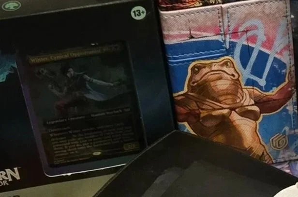 Blue\White Frog Deck Box