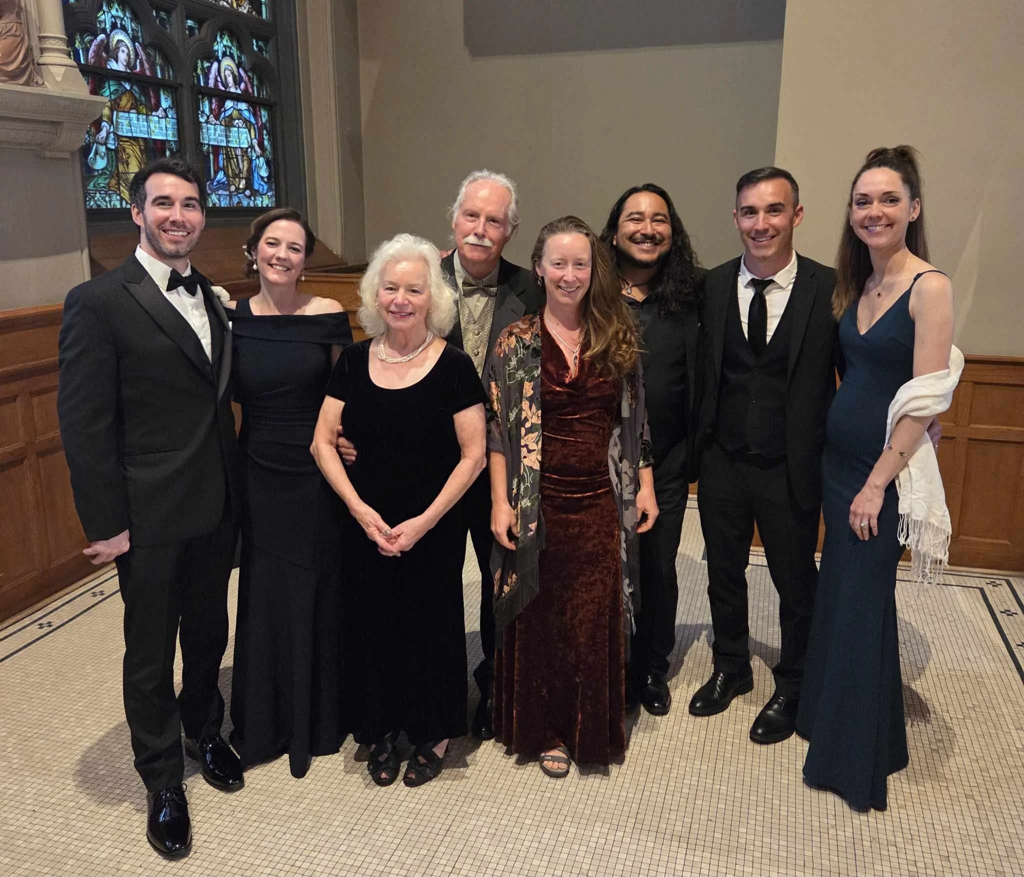 Austin and family at a wedding