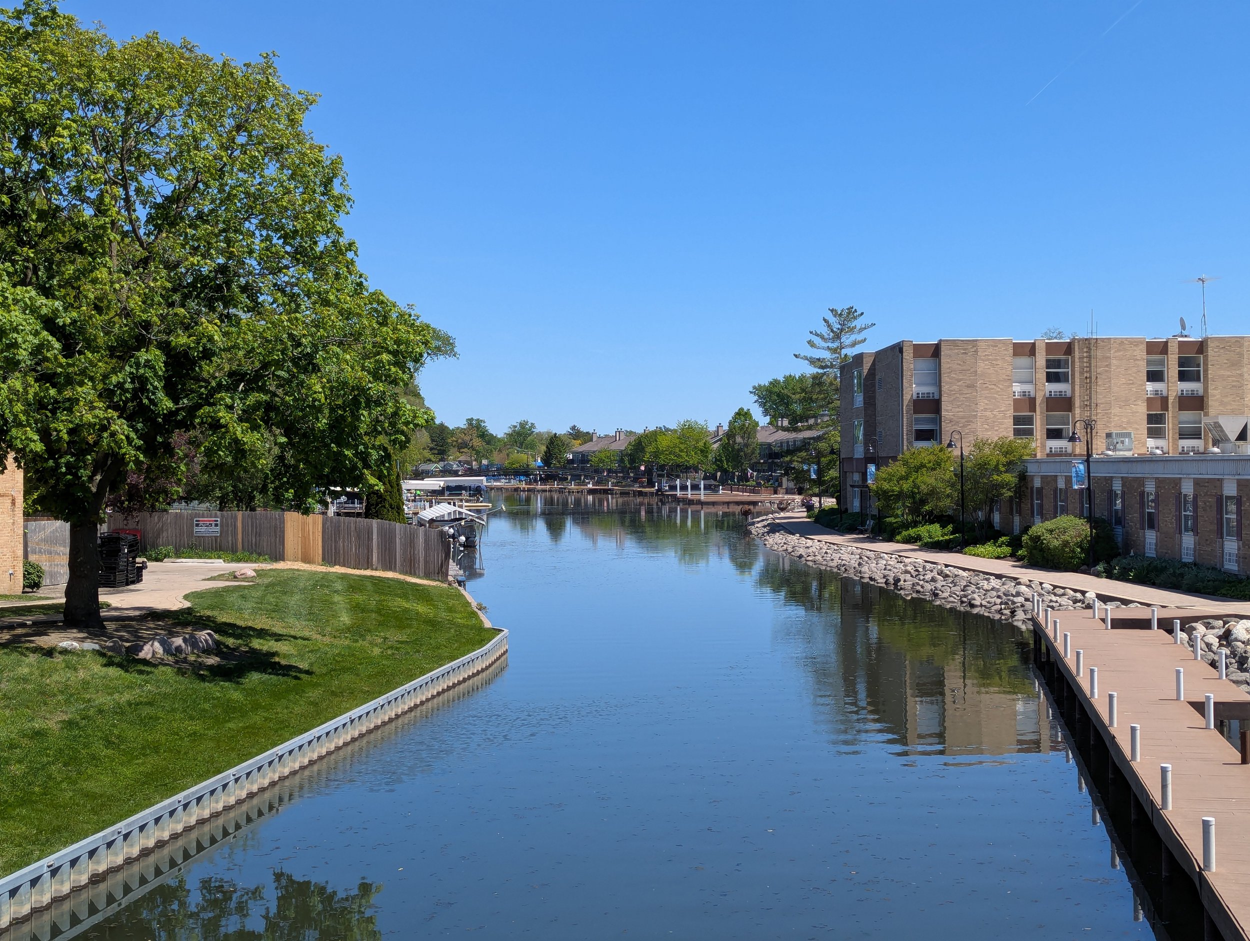 Fox River off Green Street, McHenry, Illinois
