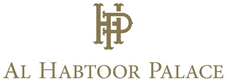 Logo for Al Habtoor Palace with an intertwined monogram of the initials 'H' and 'P' above the name.
