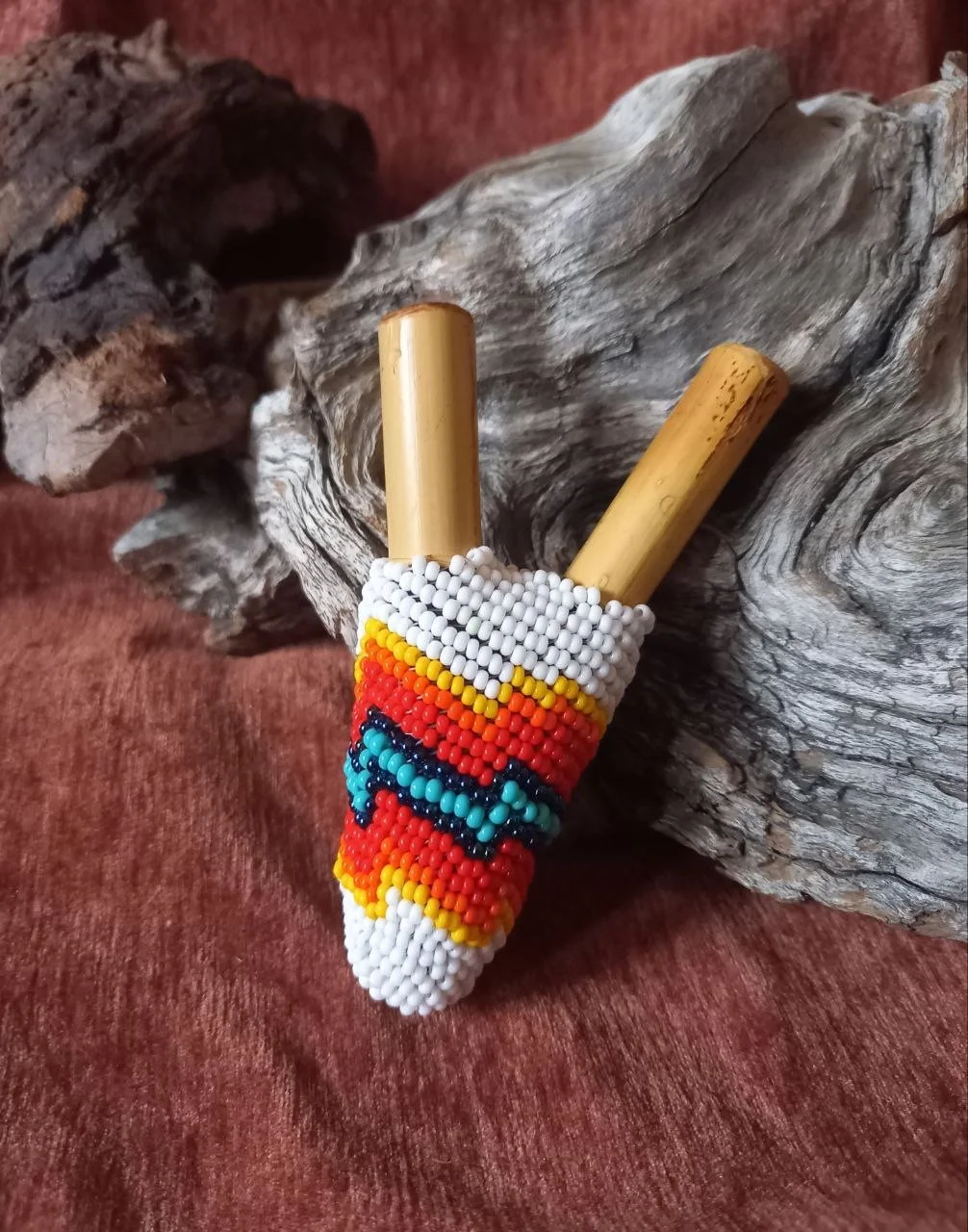 Handmade KURIPE from the Jungel of Brazil, white bone