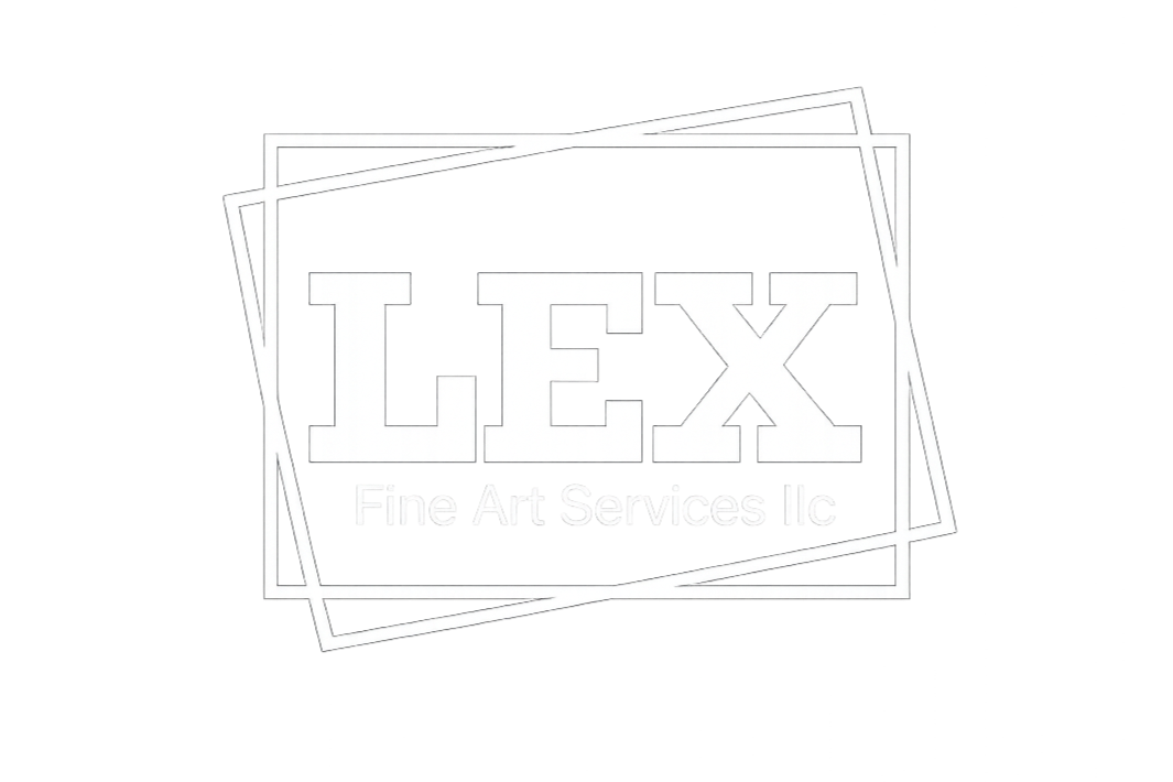 Logo for TEX, an art services company, with stylized layered frames around the text and additional small text reading 'The Art Services' below.