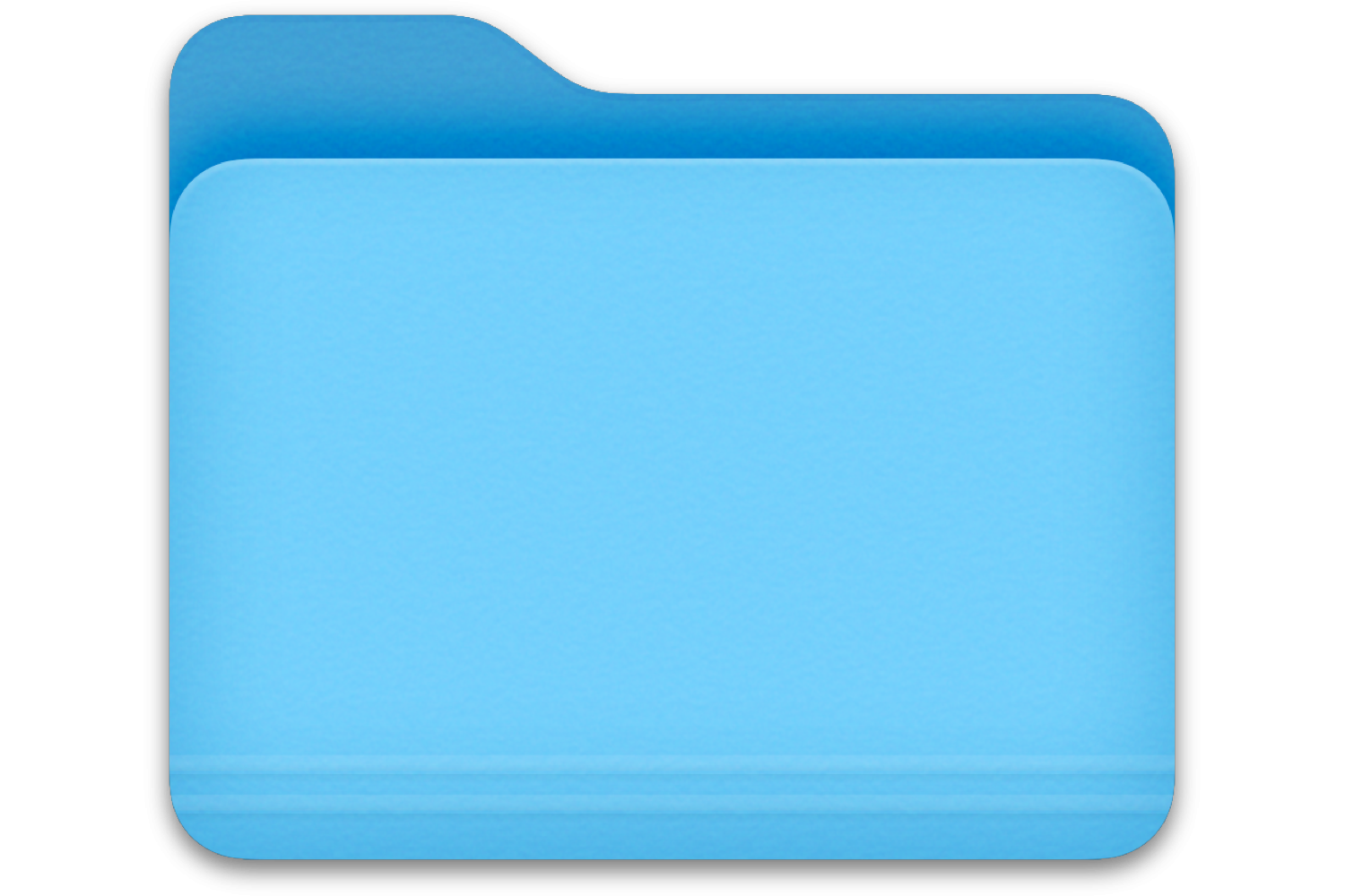 Close-up of multiple blue paper files or folders stacked together.