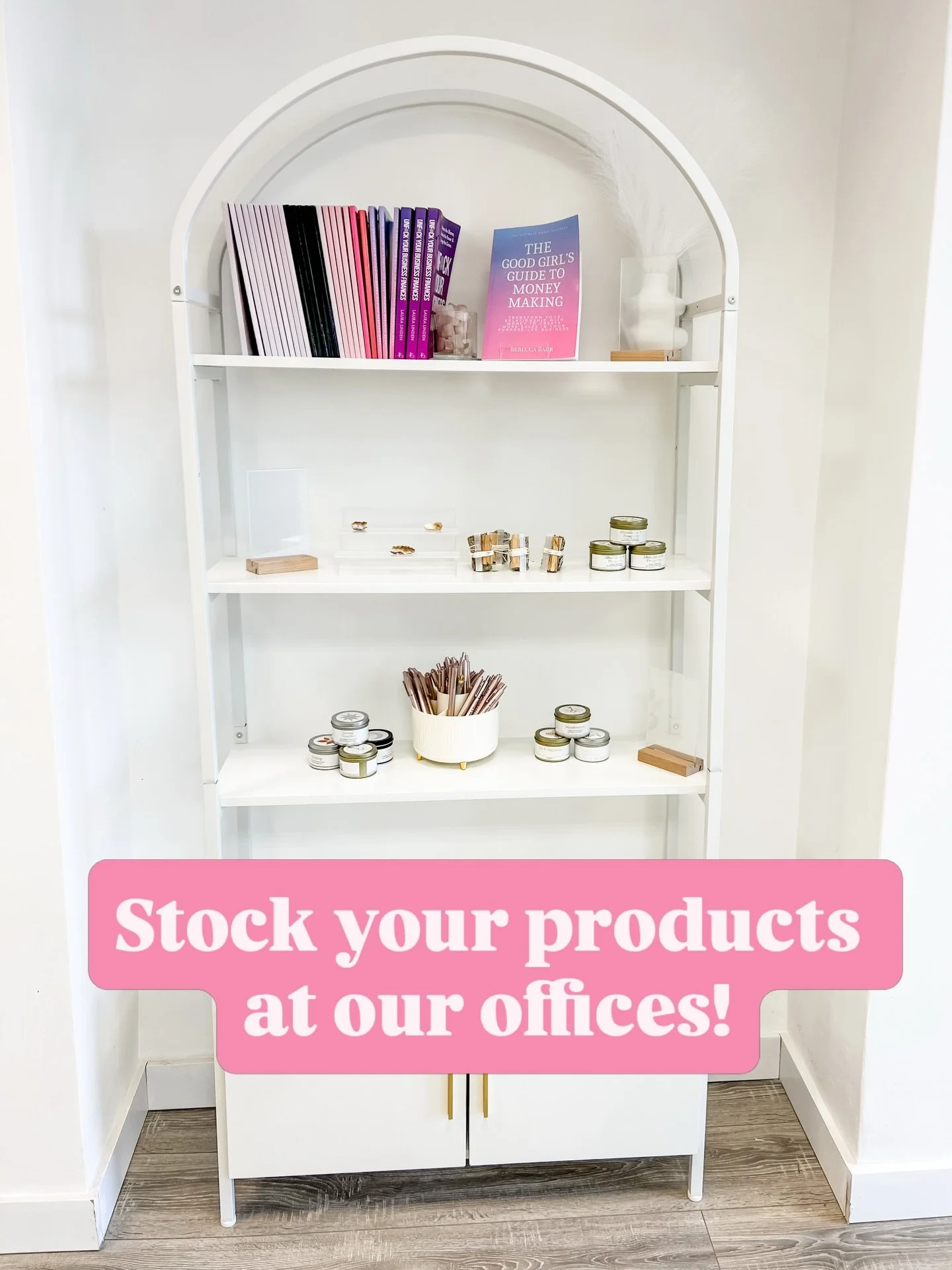 Showcasing female owned businesses is our jam, so it makes sense that this extends to the products that we stock at The Wealthy Woman office - visited by women most days of the week who attend our VIP Days, Workshops, Co-Working Sessions and Mastermi