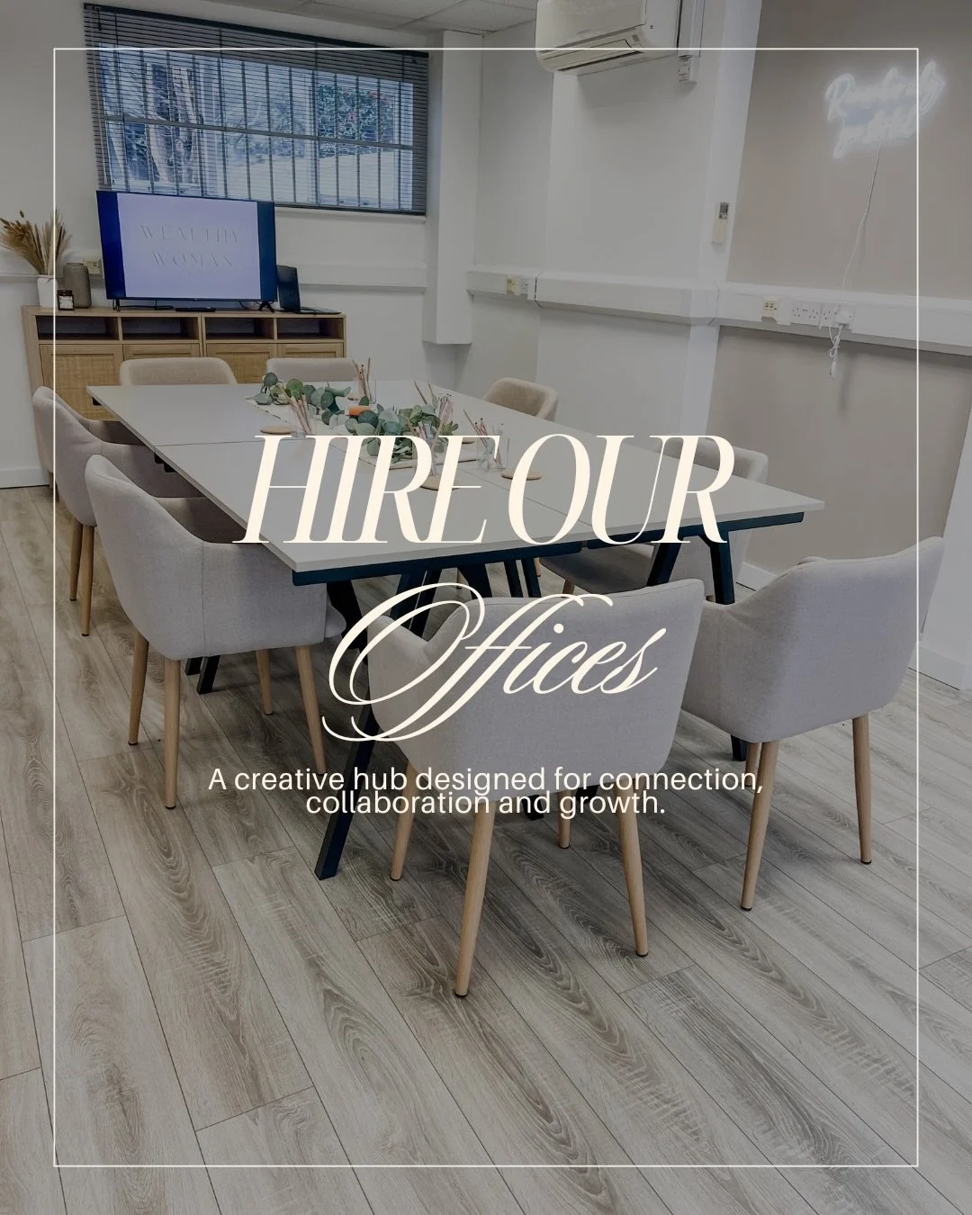 This office was never meant to be just for me.

From the moment I walked through the door, I imagined it becoming a creative hub where founders, creators, coaches, authors and community leaders could gather to share ideas, create opportunities and bu