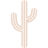 tiny icon of an illustrated saguaro cactus in peach