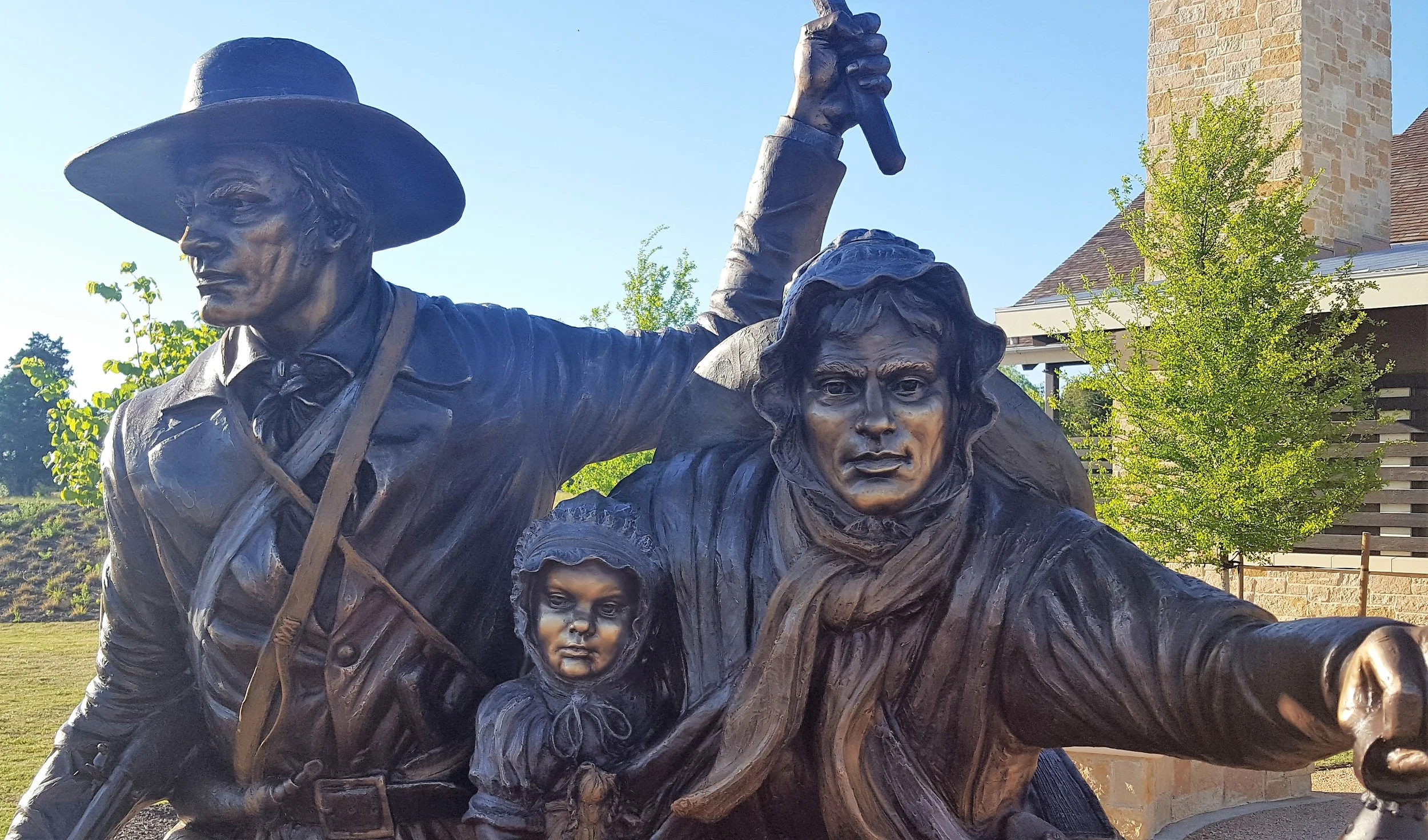 Sculpture in fronf of visitor center