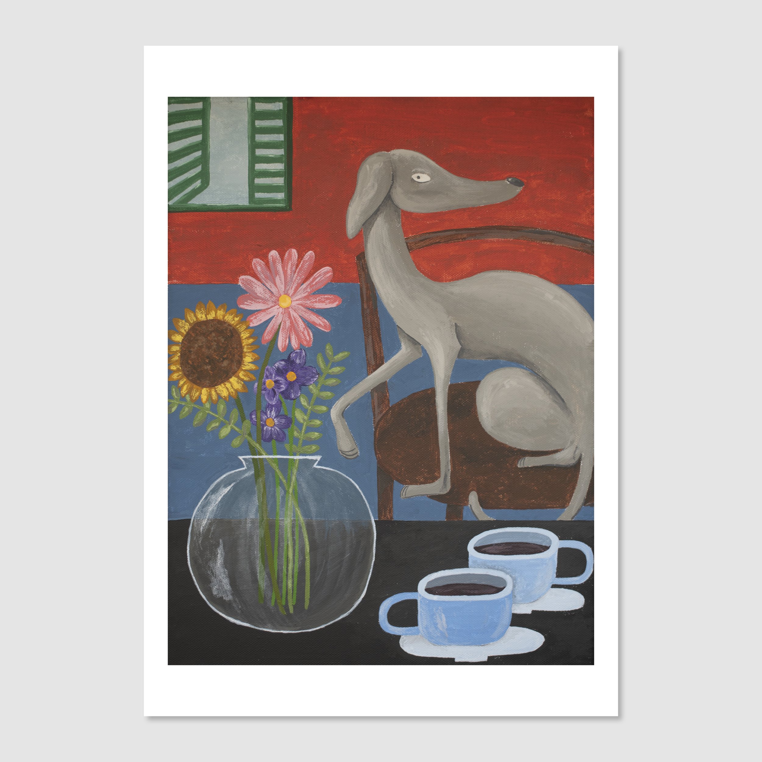 Greyhound and coffees