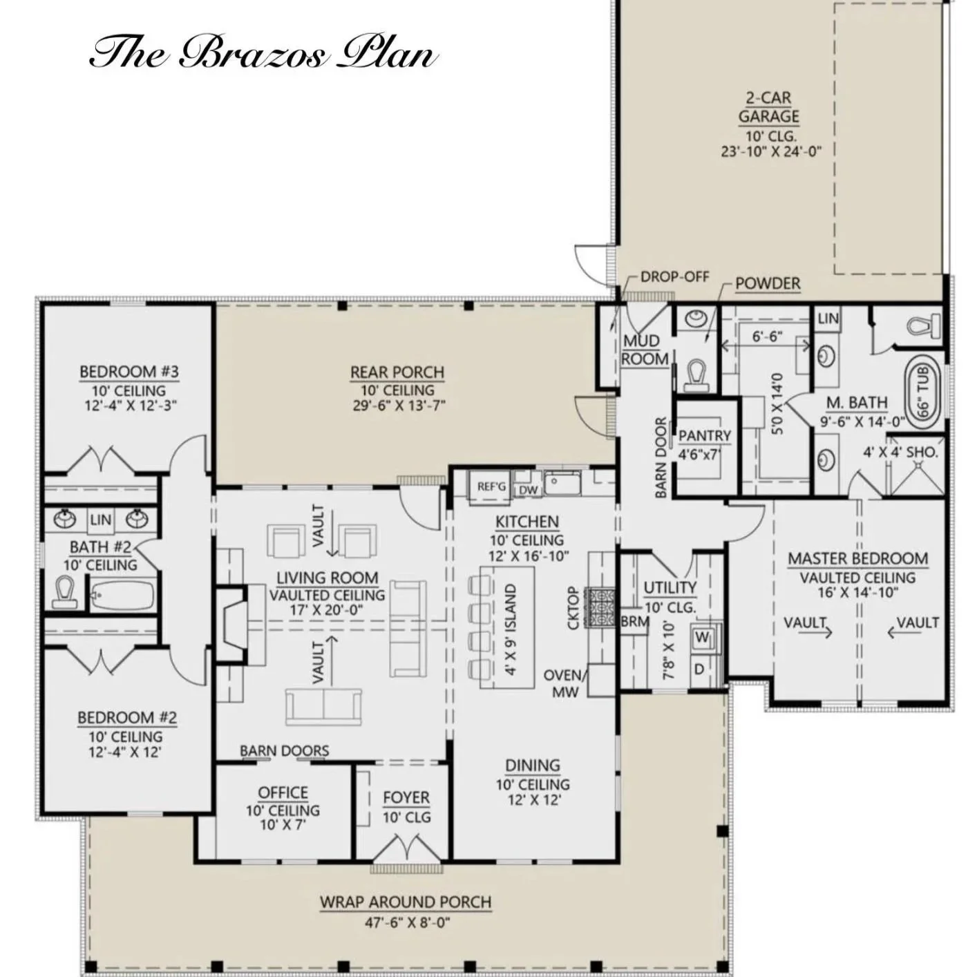 Texas Strong Custom Homes Interior Floor Plan