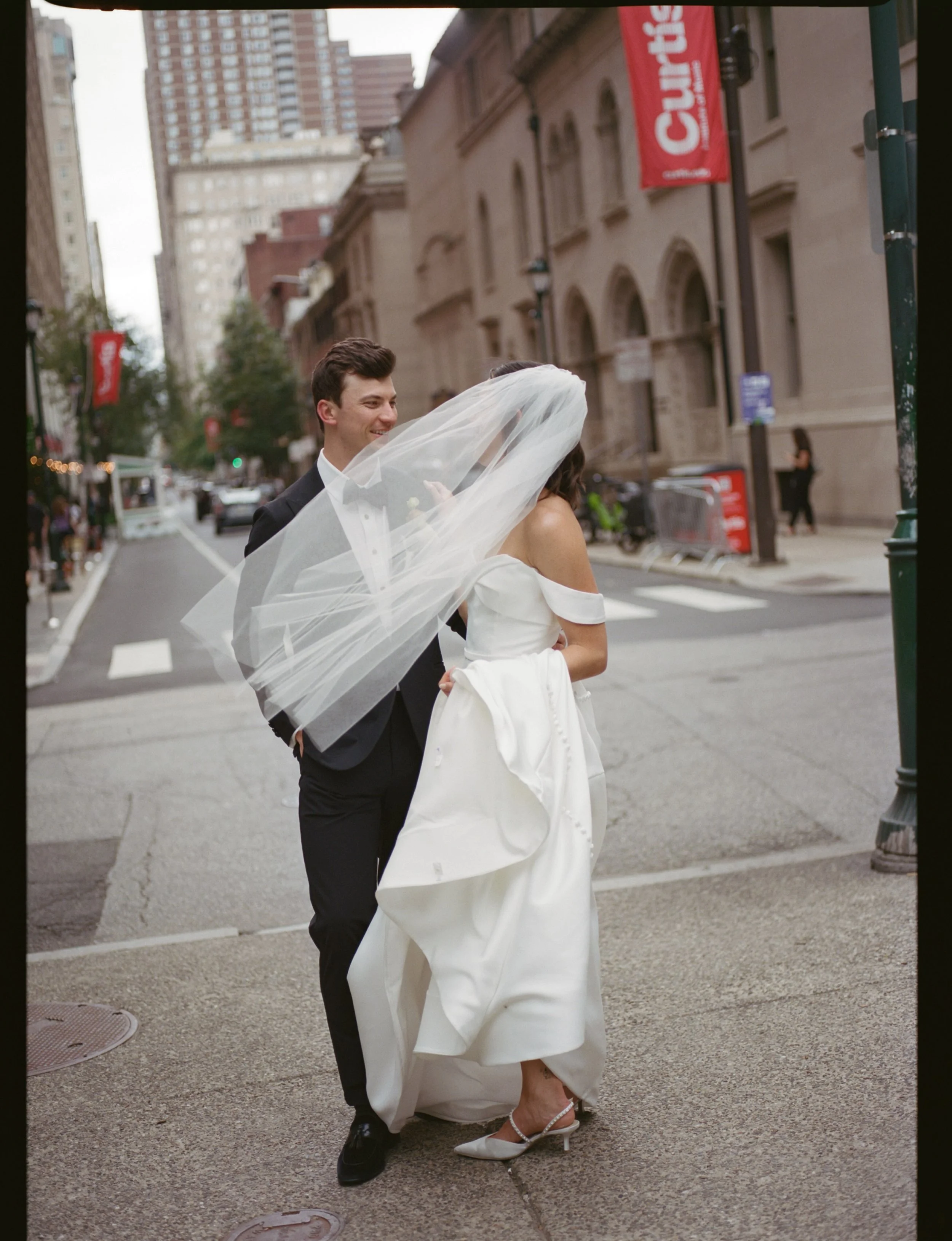 Just an epic veil shot on film from this day second shooting for @emmalynn.photo 🍃