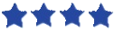 Four blue five-pointed stars in a row.