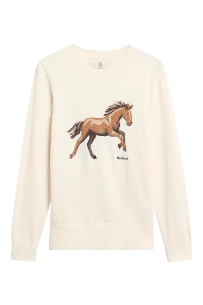 Homeswood Cotton and Cashmere Sweater in Ecru