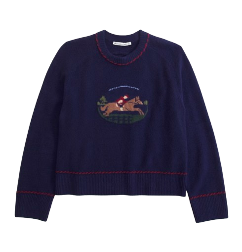 Women's A&amp;F Madeline Crew Sweater in Navy