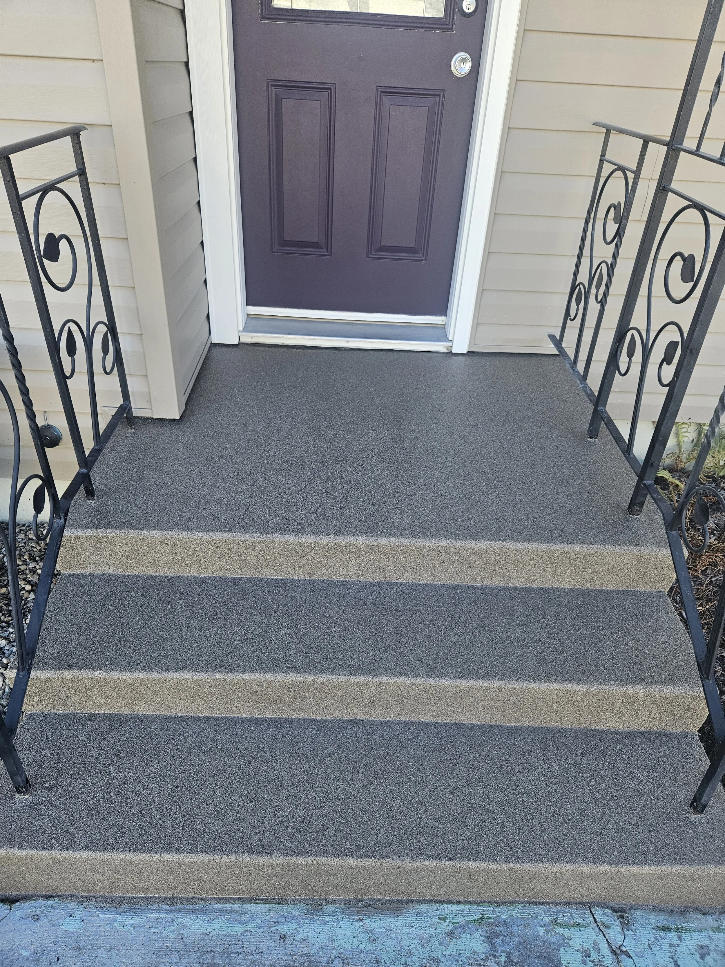 AFTER - Finished in Toffee Anti-Slip Quartz Stone.