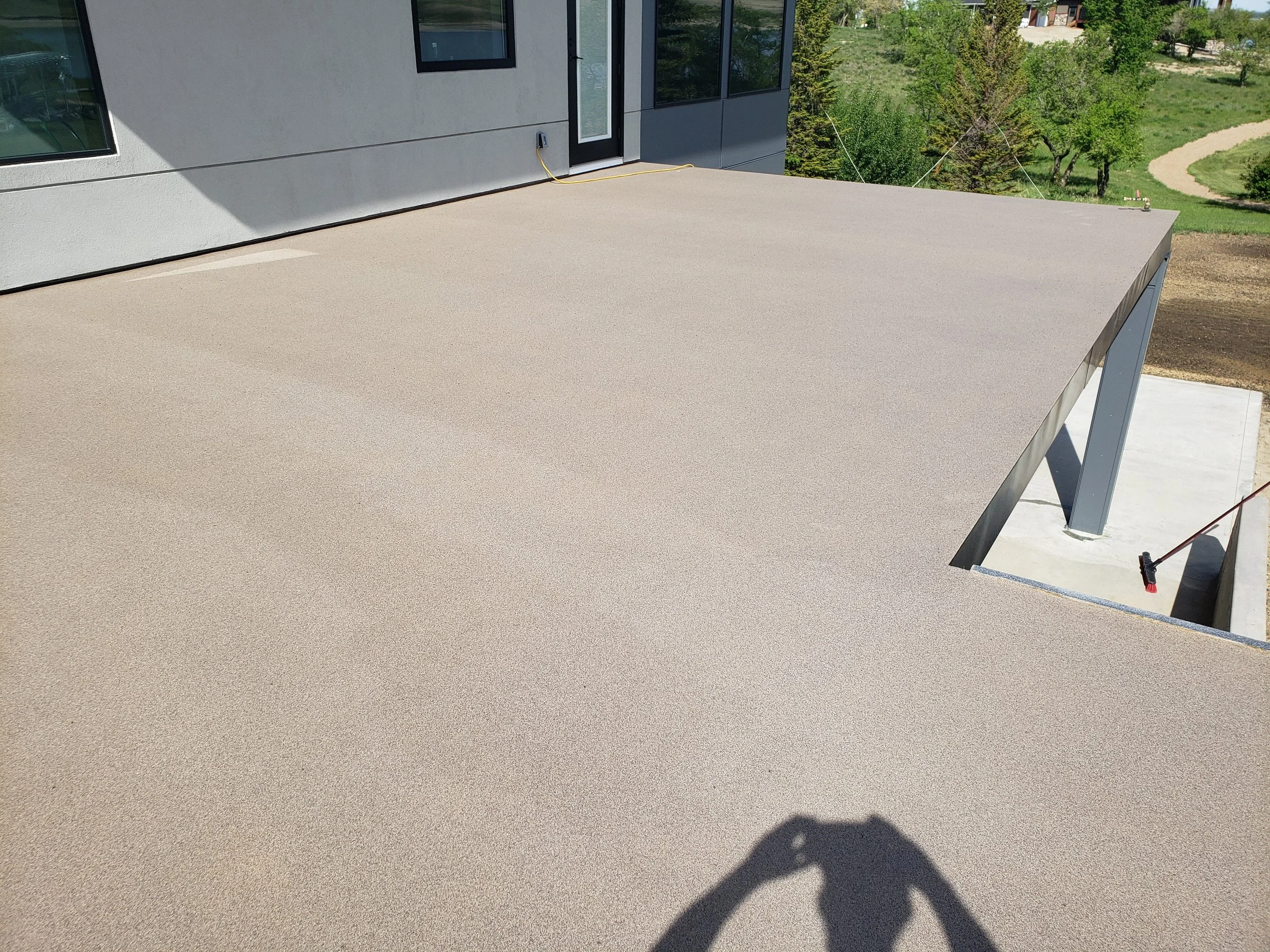 Finished in Toffee Anti-Slip Quartz Stone.