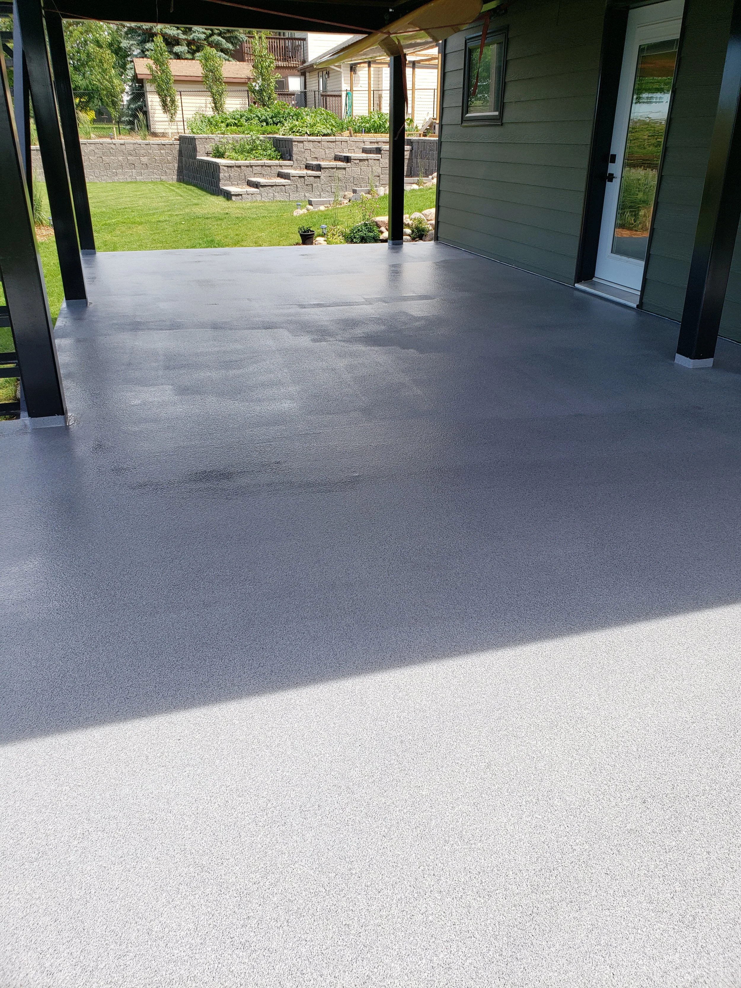 AFTER - Finished in Dalmatian Anti-Slip Quartz Stone.