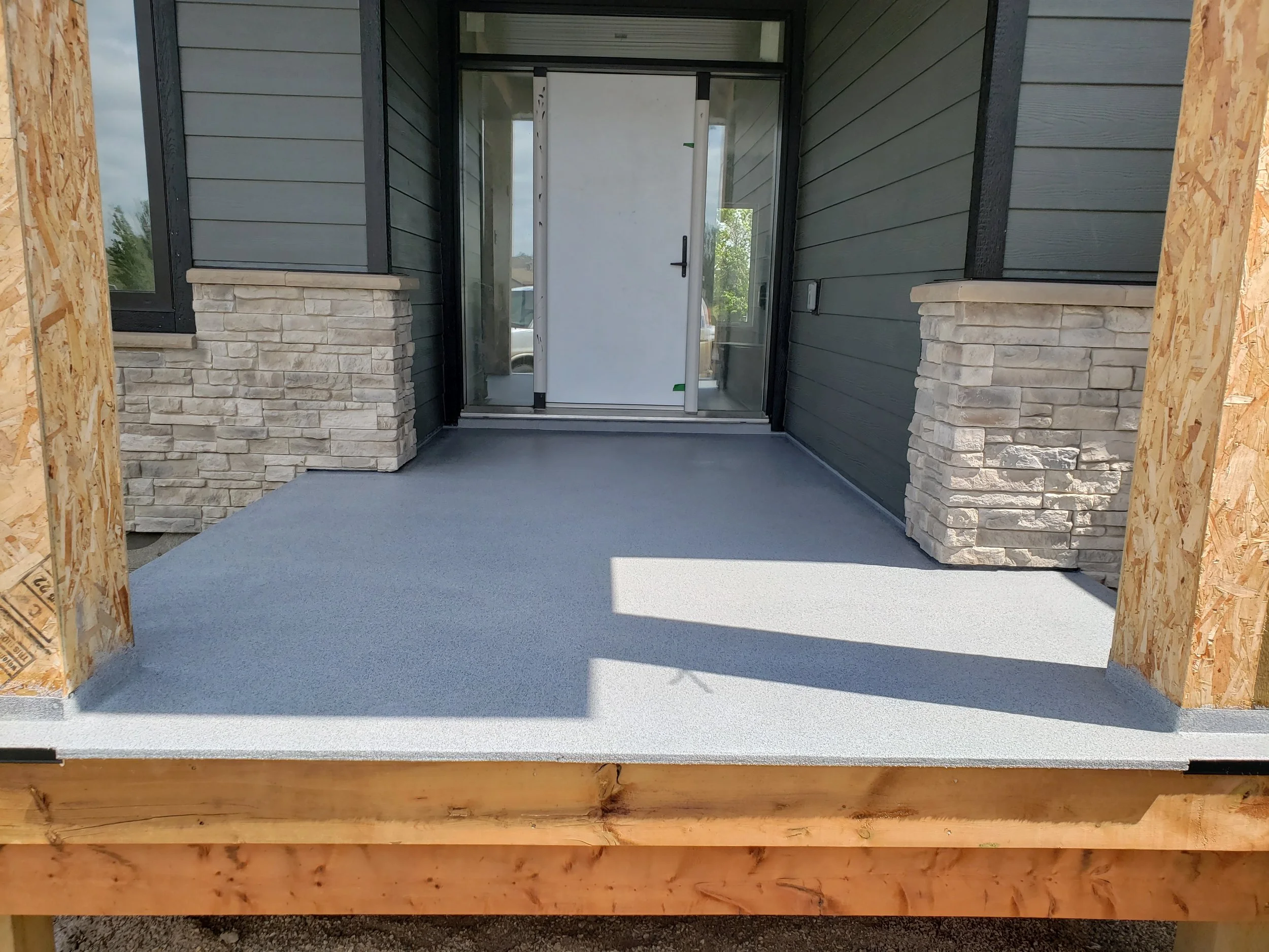 Quartz Stone coated front step.