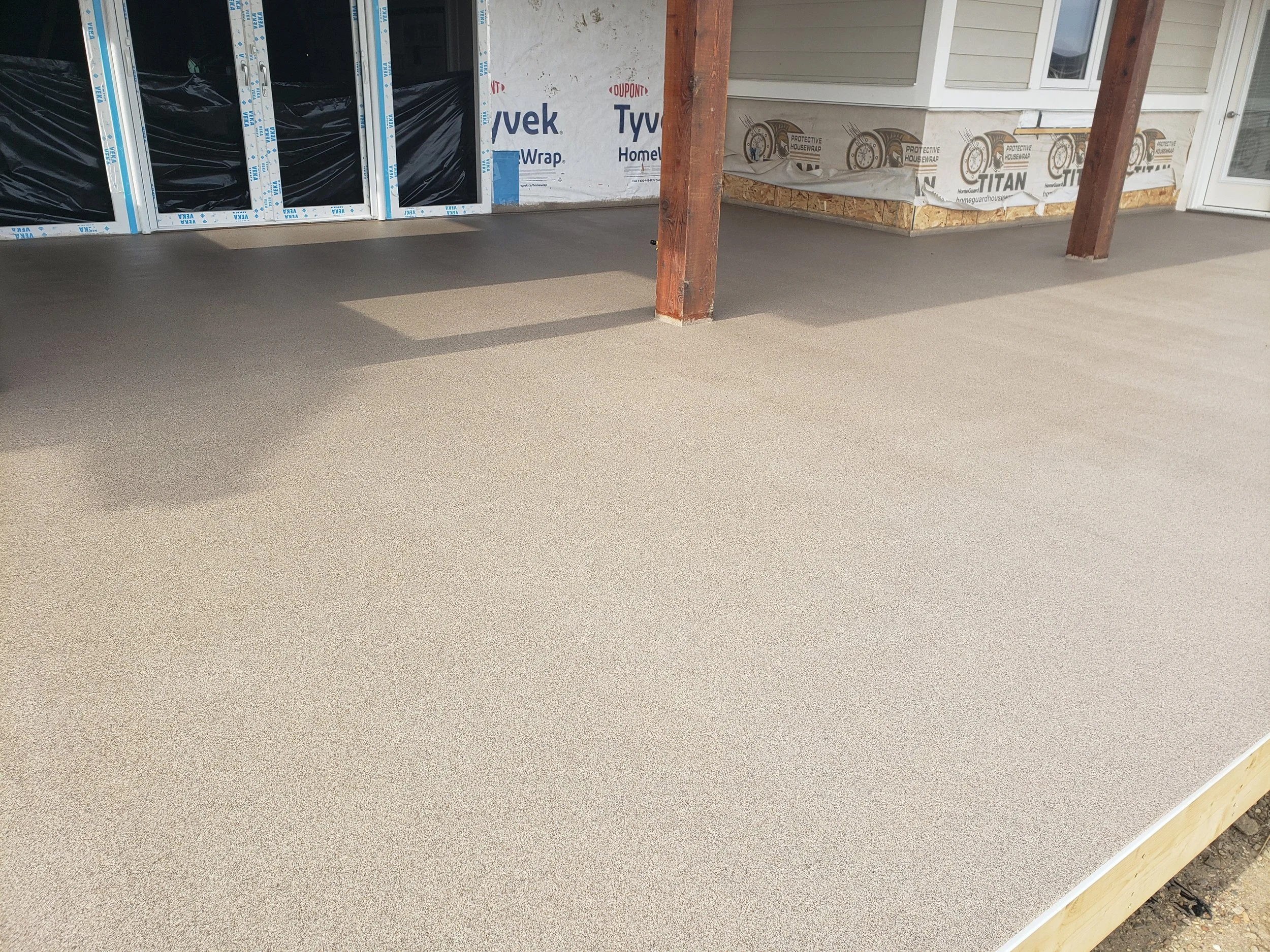 Finished in Toffee Anti-Slip Quartz Stone.