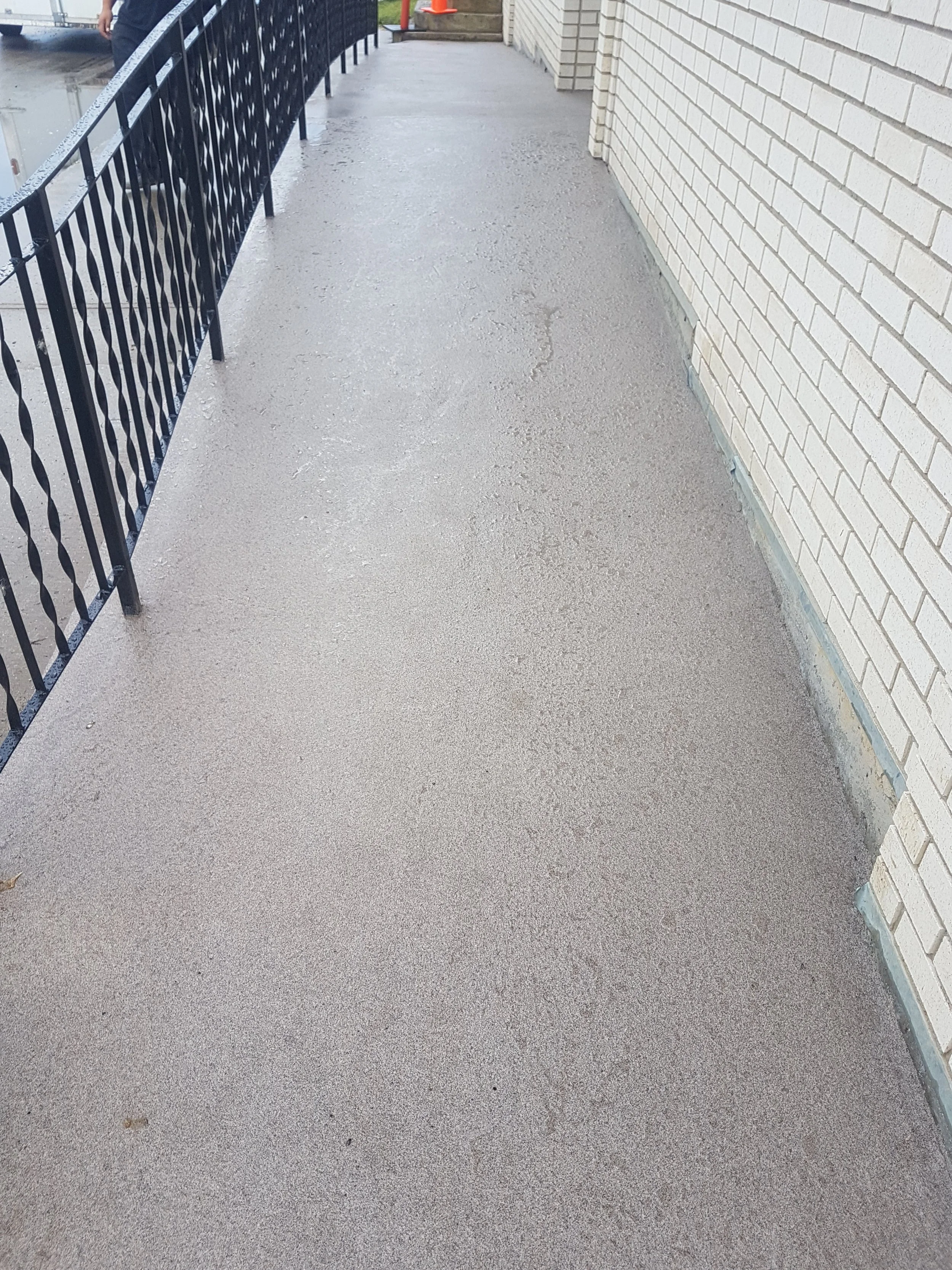 Finished in Toffee Anti-Slip Quartz Stone.