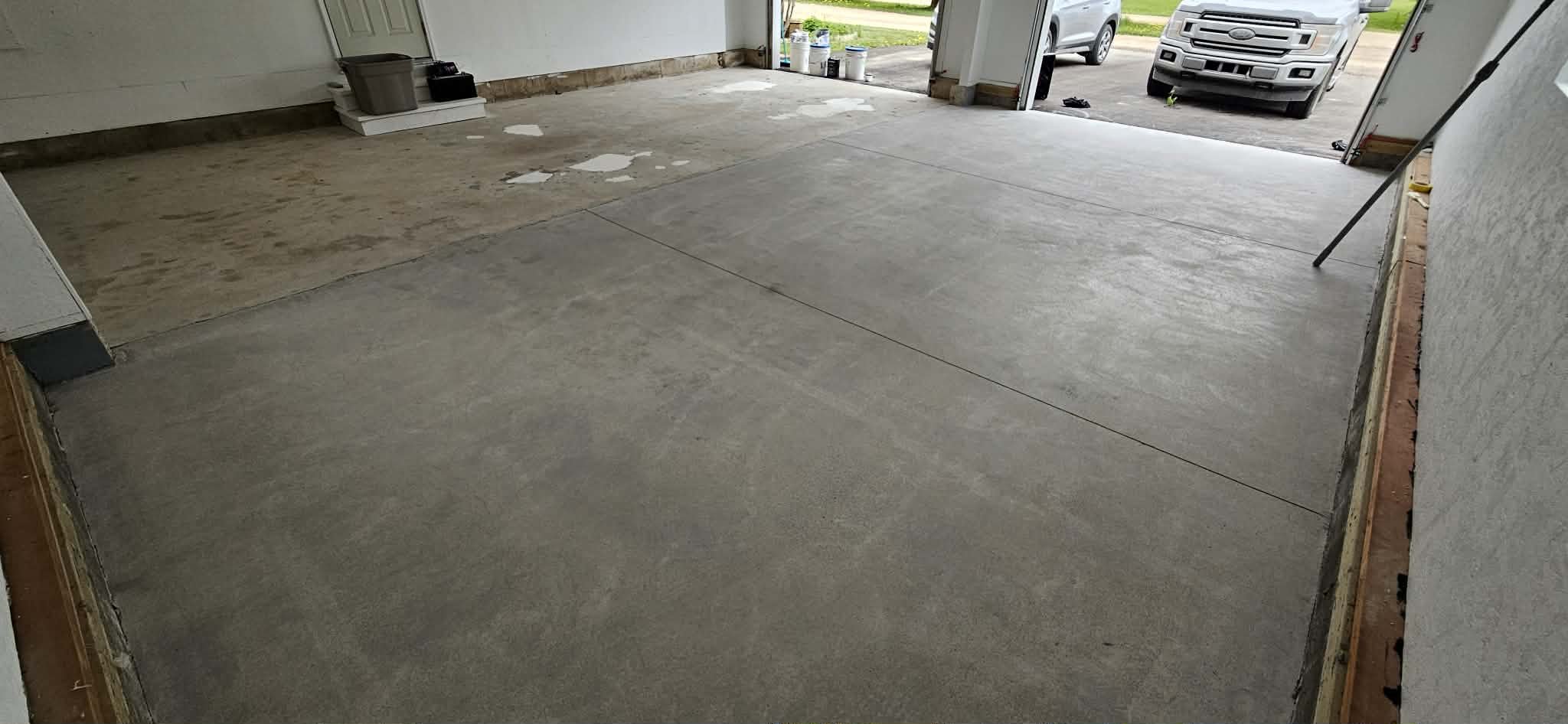 BEFORE - Damaged, pitting concrete from salt exposure. 