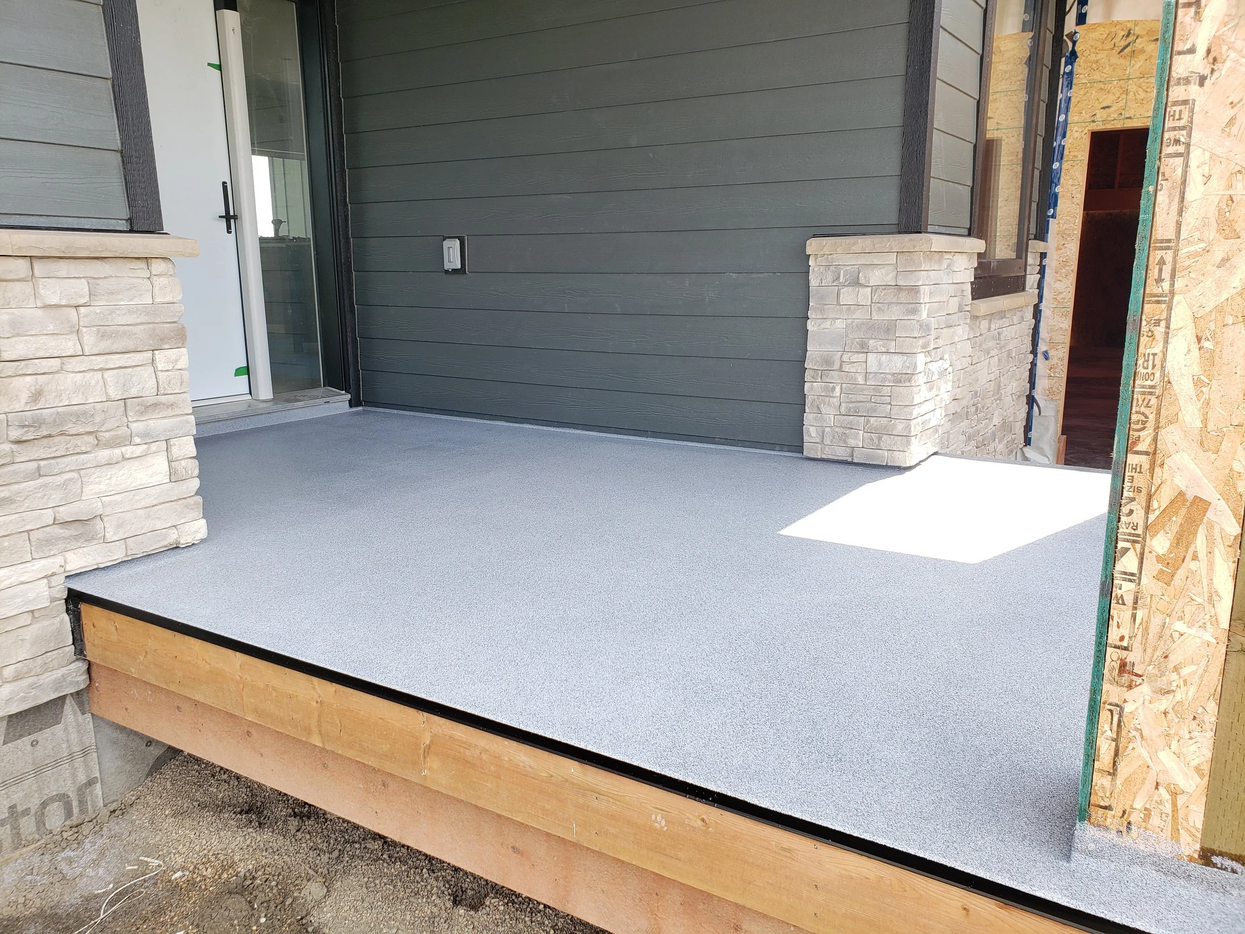 AFTER - Finished in Dalmatian Anti-Slip Quartz Stone.