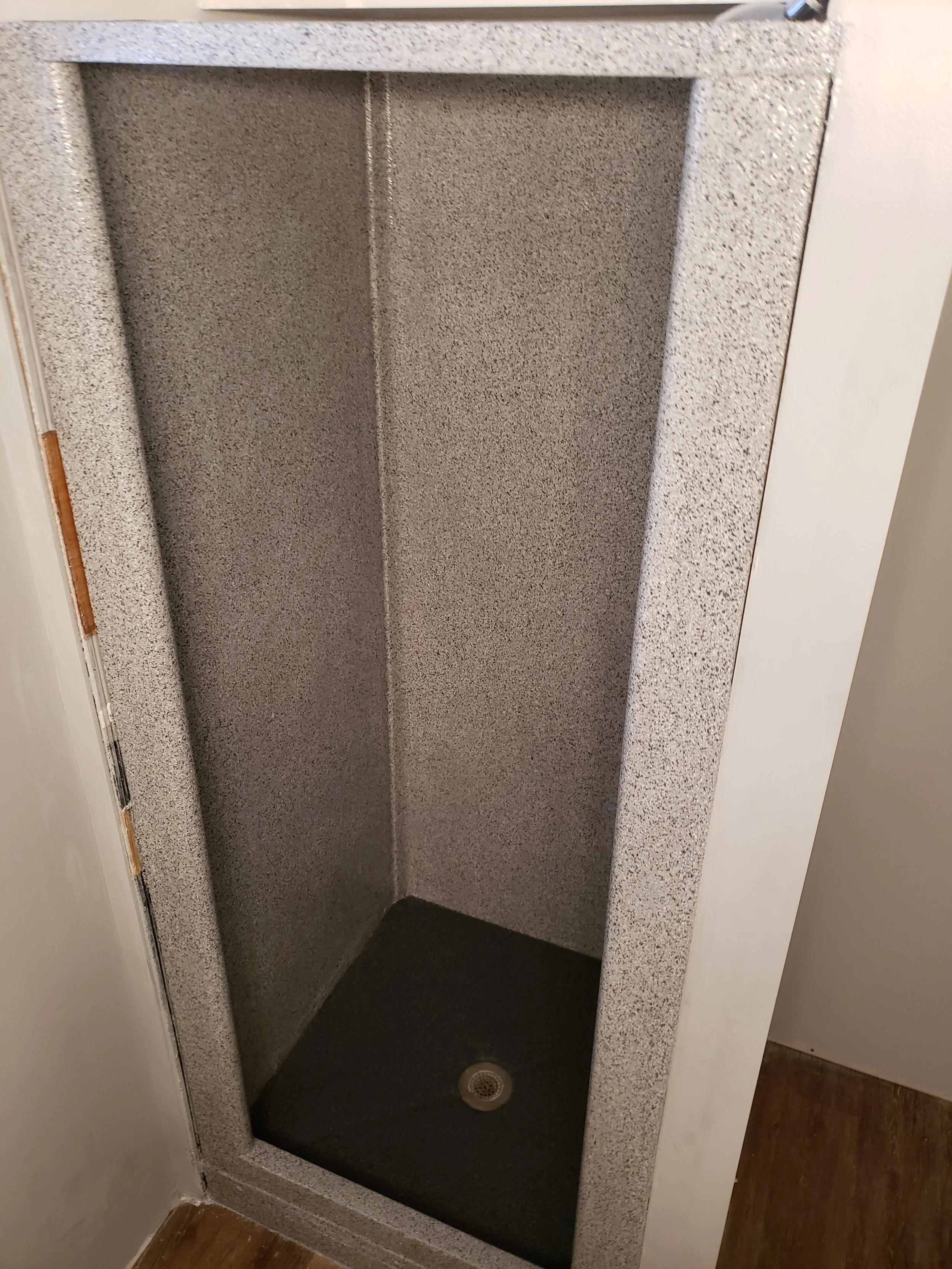 Finished in Galaxy Anti-Slip Quartz Stone.