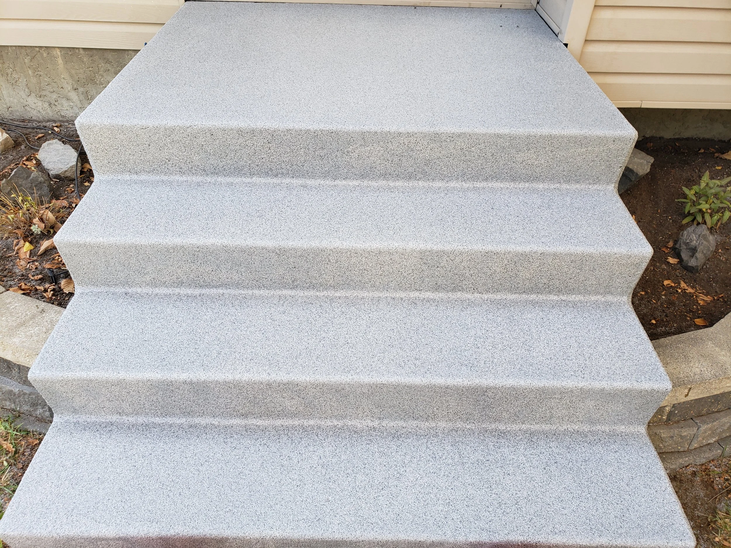 AFTER - Finished in Pepper Frost Anti-Slip Quartz Stone.