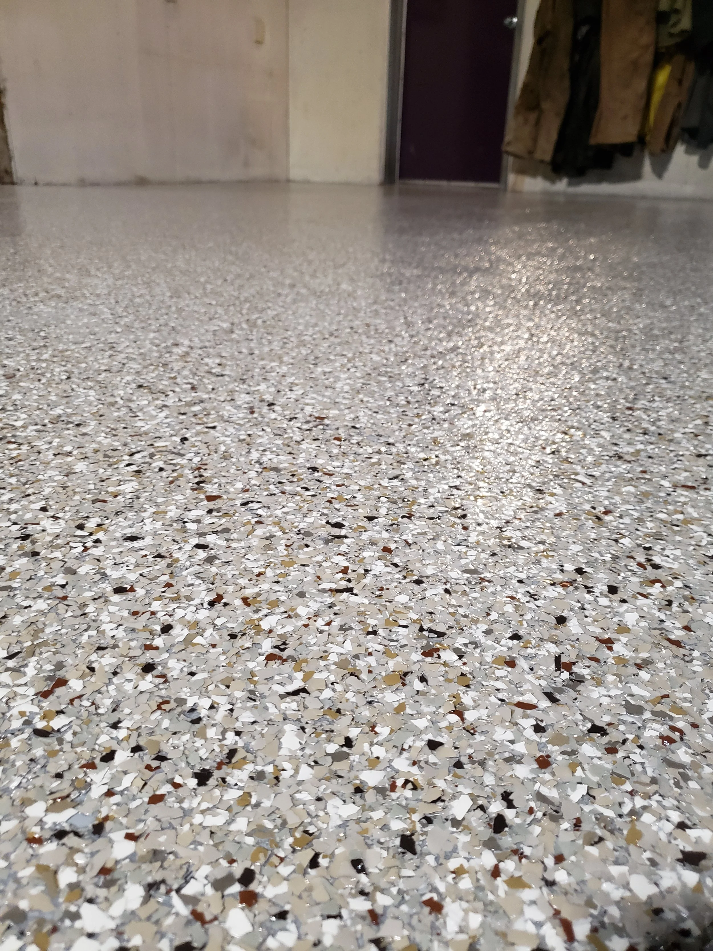 AFTER - Finished in a Creekbed 1/4" Full Flake Broadcast