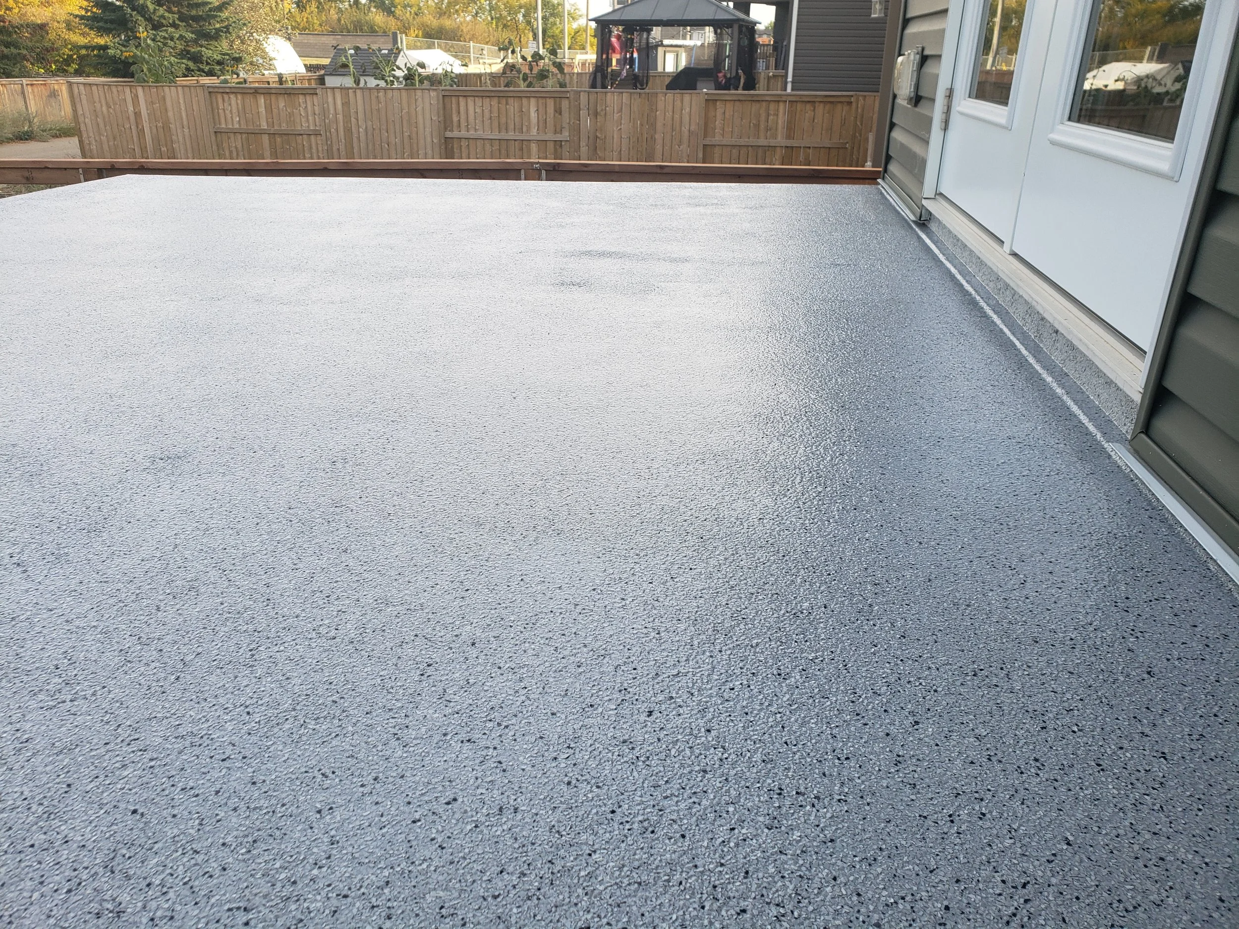 AFTER - Finished in Dalmatian Anti-Slip Quartz Stone.