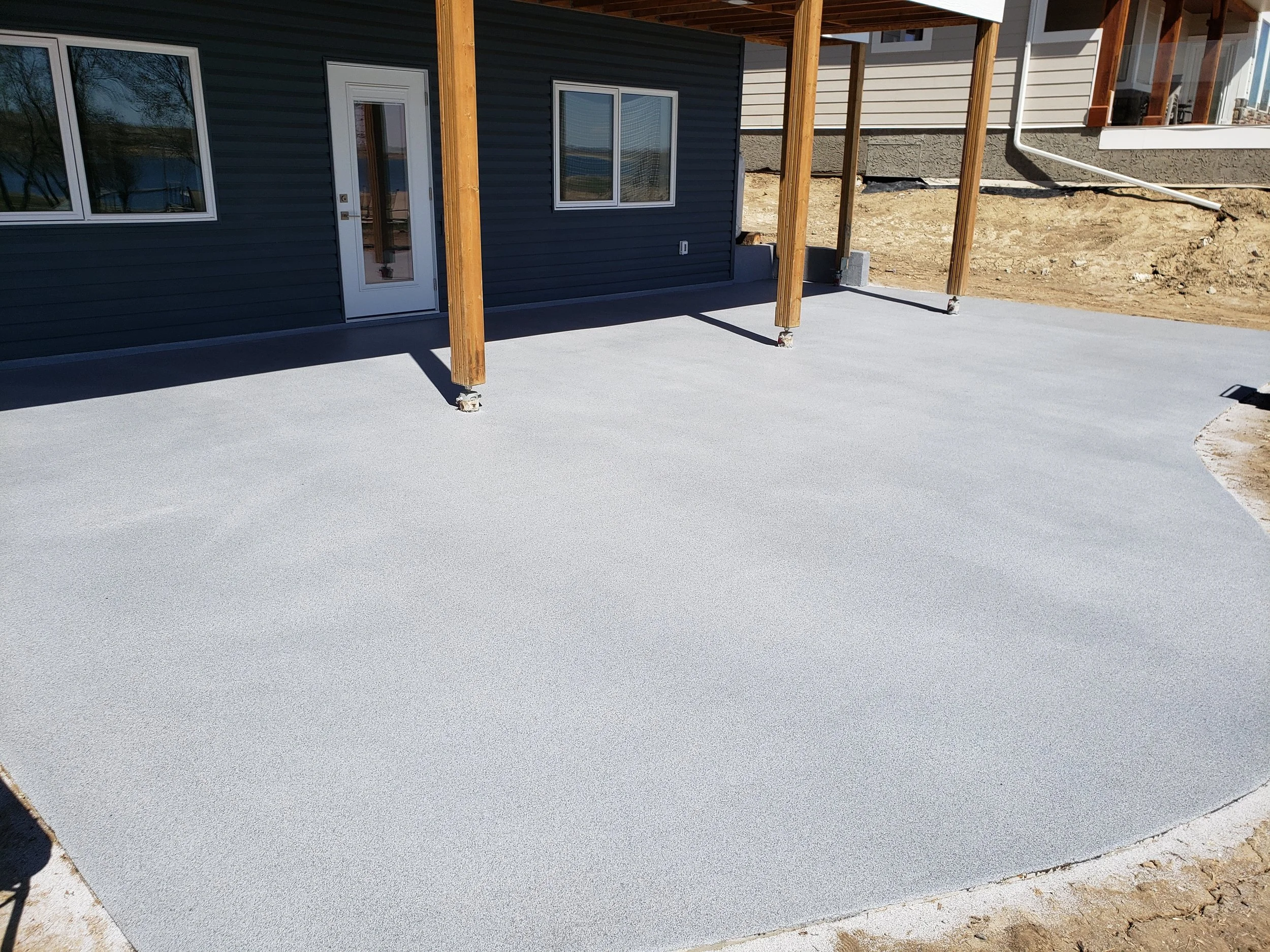 AFTER - Finished in Dalmatian Anti-Slip Quartz Stone.