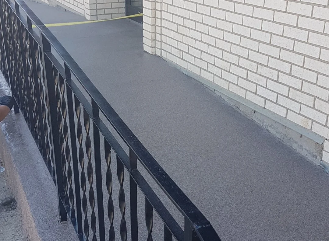 AFTER - Finished in Toffee Anti-Slip Quartz Stone.