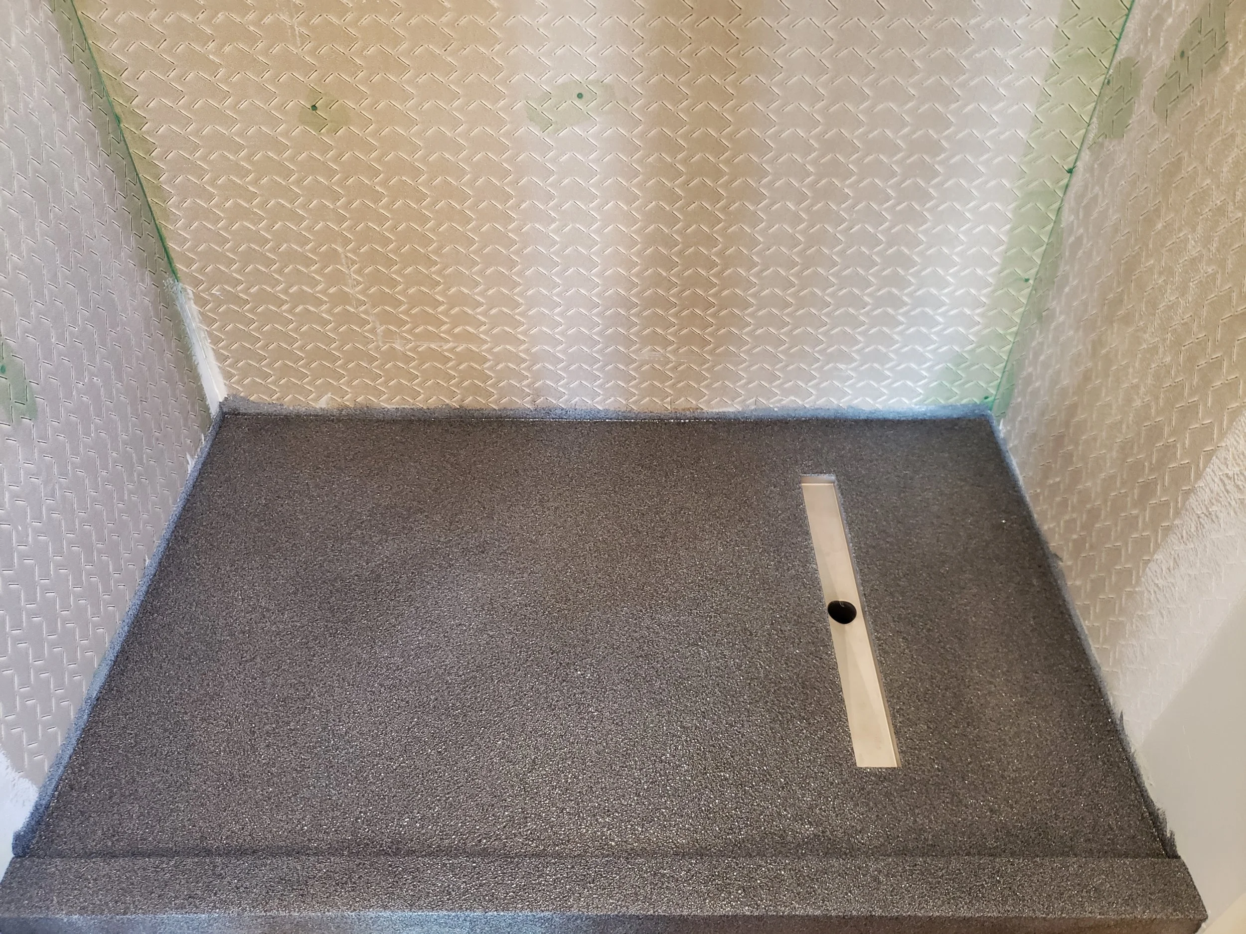 Finished in Galaxy Anti-Slip Quartz Stone.