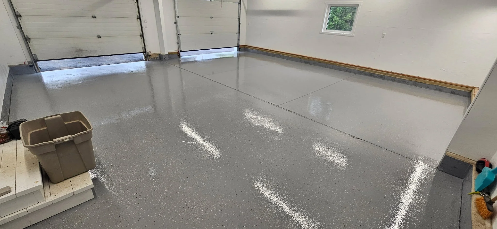 AFTER - Finished in a Creekbed 1/4" Partial Flake Broadcast