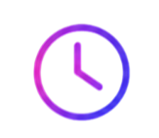 Digital clock displaying 3:00 with a purple and pink glow.