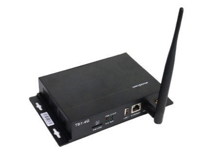 Wireless router with an external antenna and multiple ports